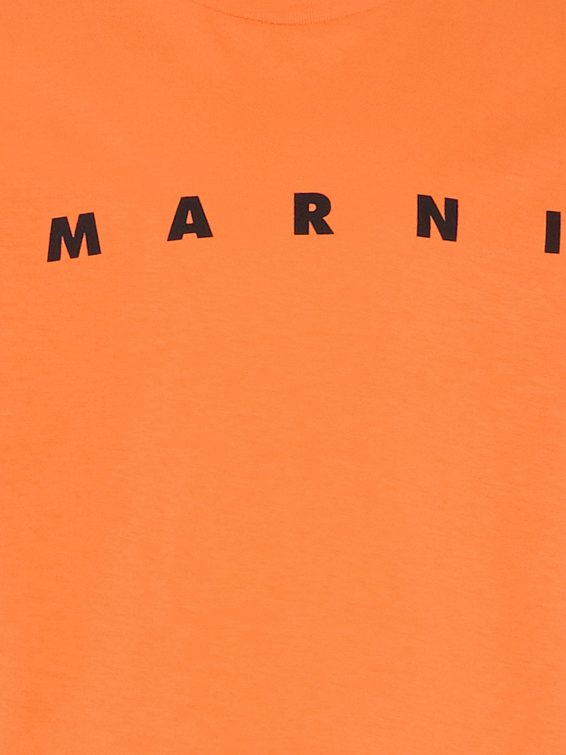 T-shirt arancione per bambini con logo nero,Marni Kids,M002MV M00RF 0M436