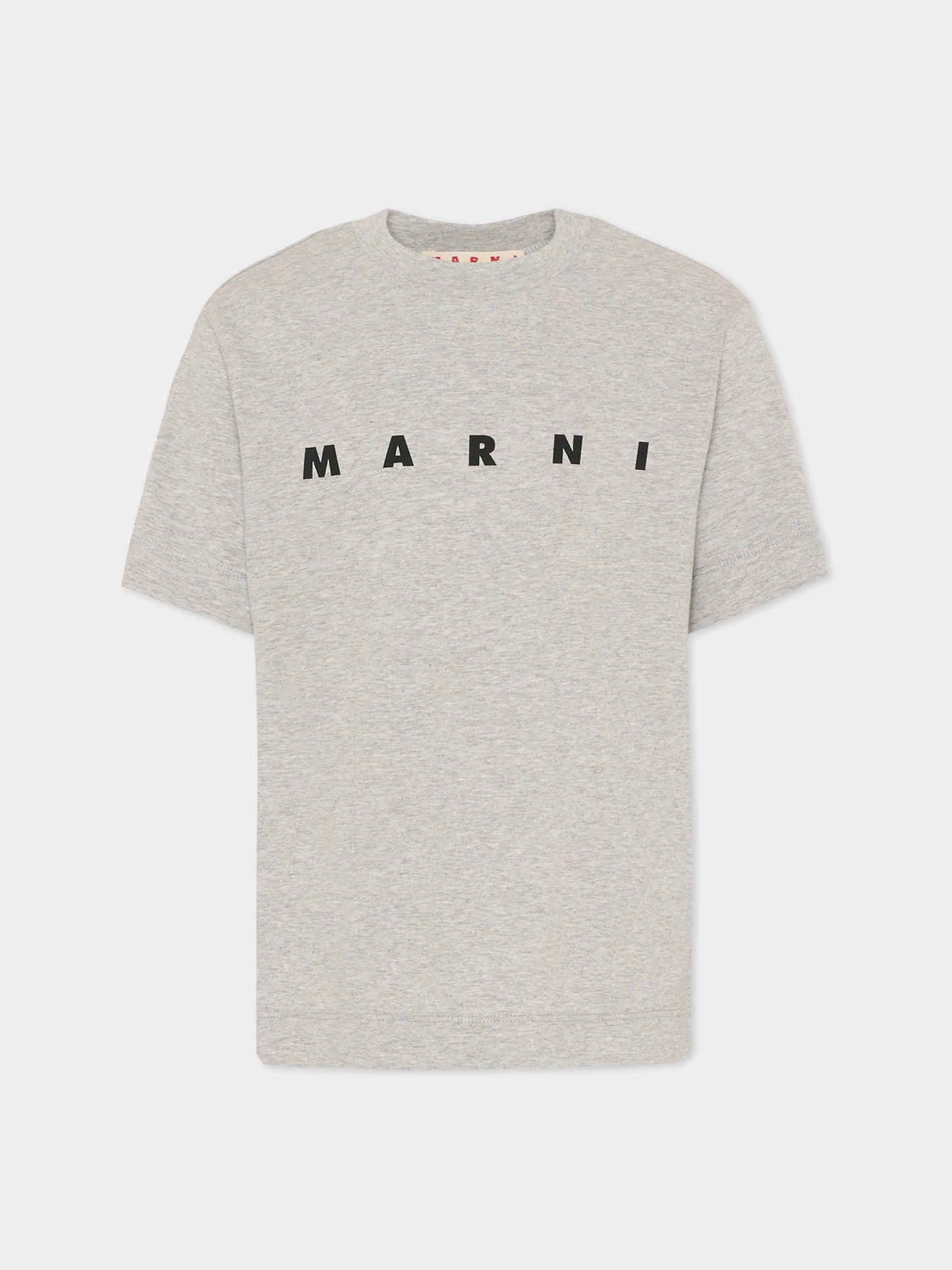 T-shirt grigia per bambini con logo nero,Marni Kids,M002MV M00RF 0M903