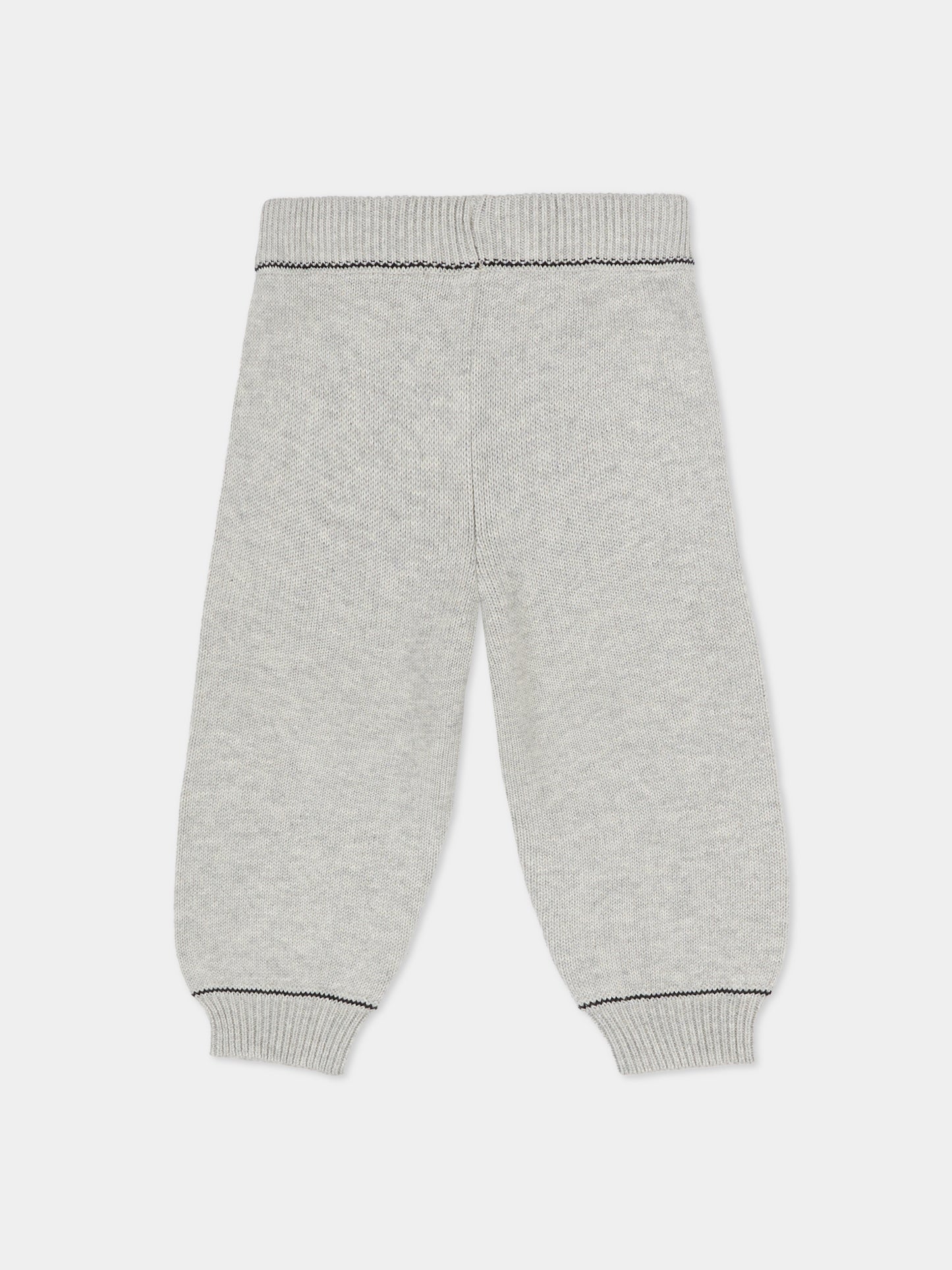 Pantaloni grigi per neonata con logo ricamato,Marni Kids,M00994 M00X8 0M903