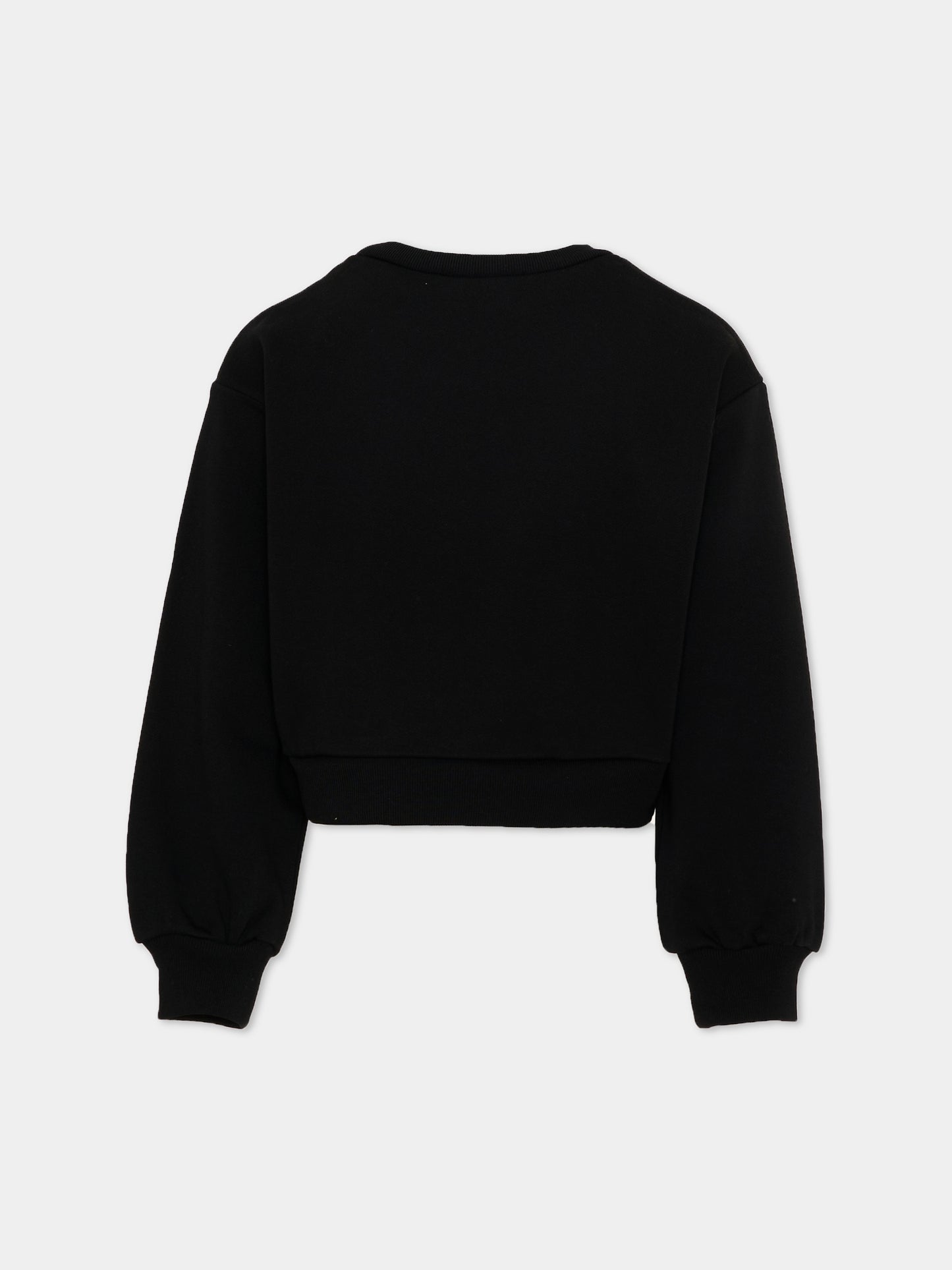 Felpa nera per bambina con logo,Marni Kids,M01193 M00V0 0M90E