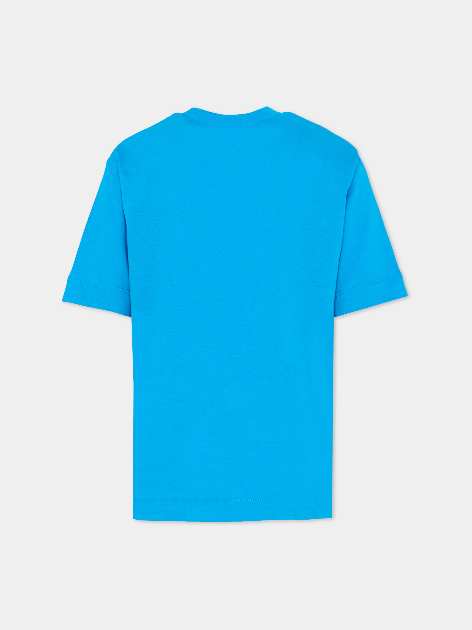 T-shirt azzurra per bambini con logo,Marni Kids,M01265 M00RF 0M859