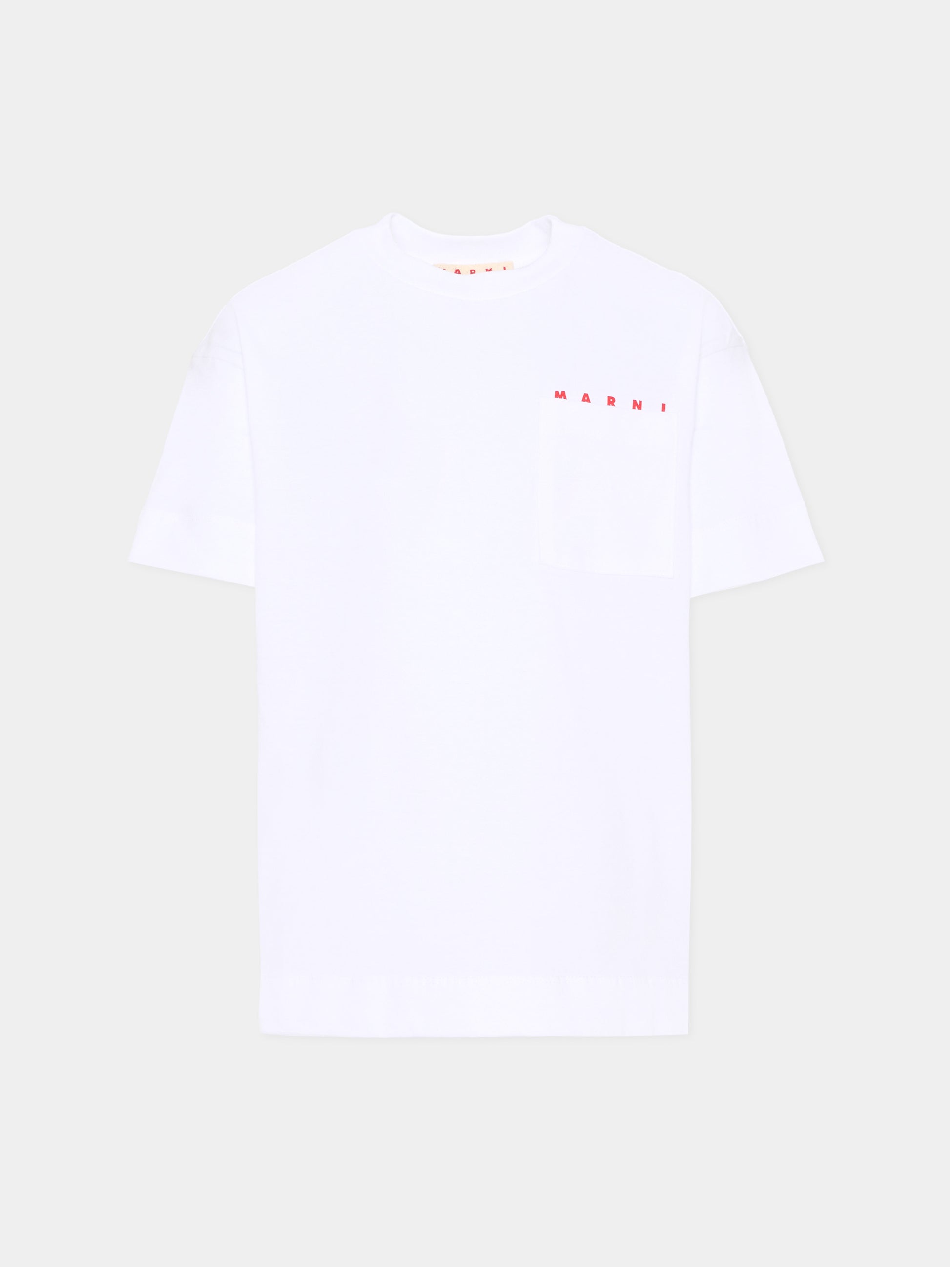 T-Shirt bianca per bambini con logo,Marni Kids,M01415 M00RF 0M100