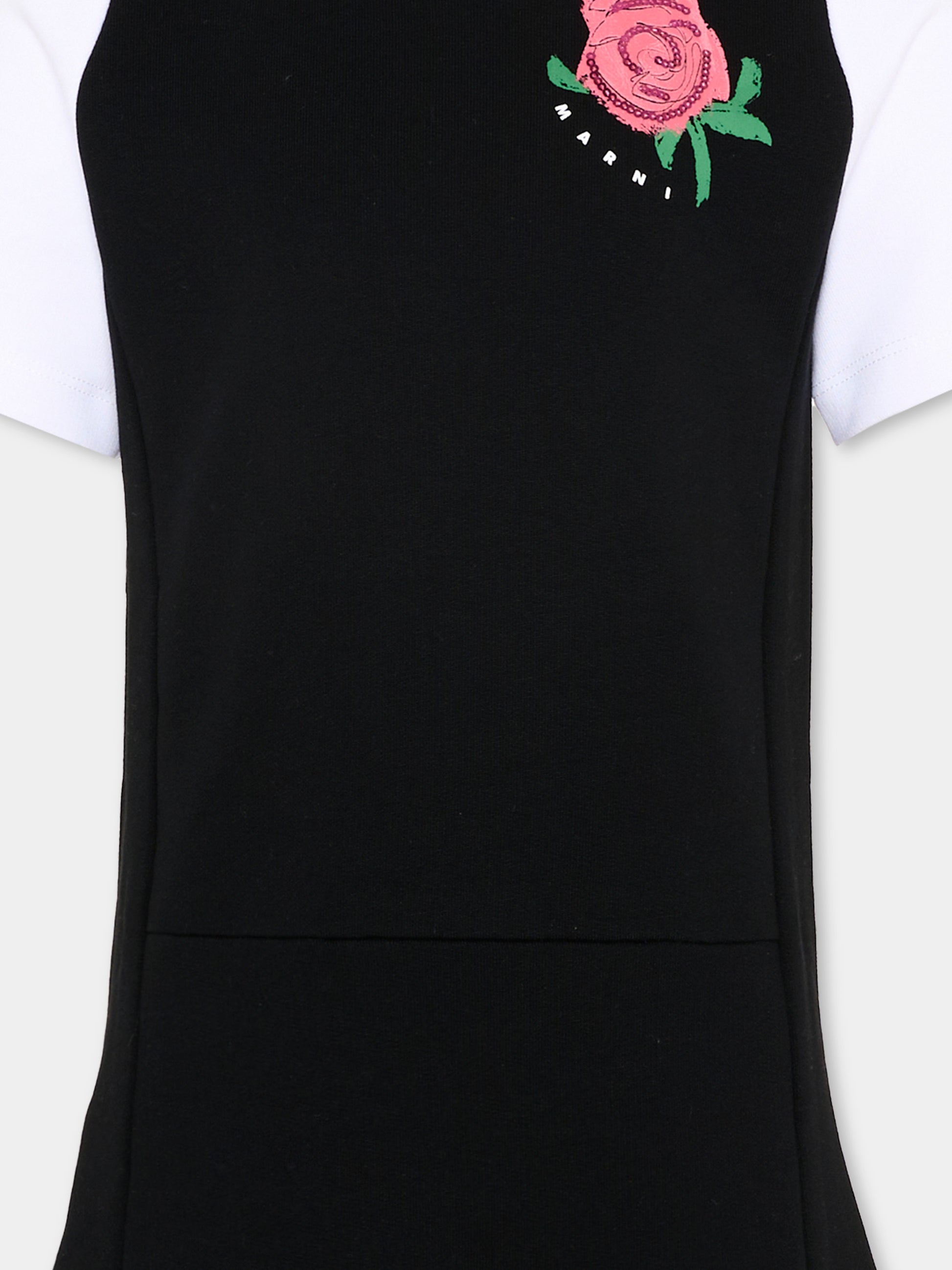 Vestito nero per bambina con logo,Marni Kids,M01673 M00V1 0M900