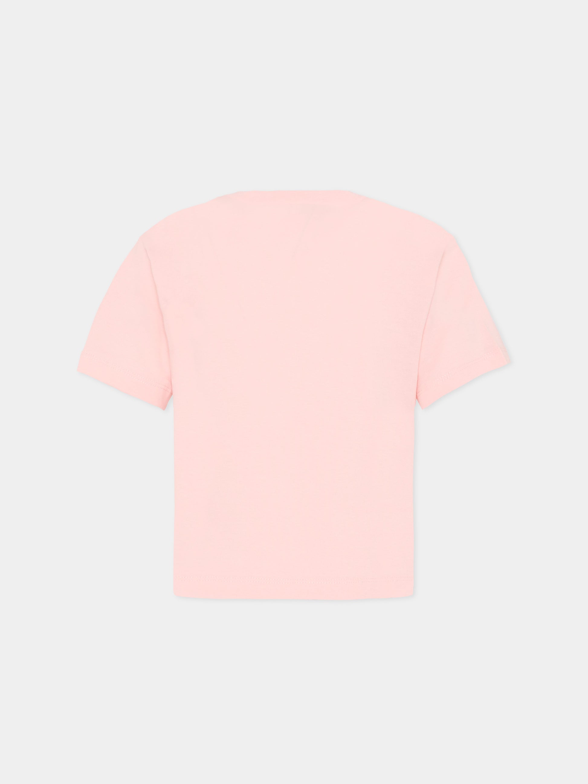 T-shirt rosa per bambina con logo,Marni Kids,M01733 M00RF 0M351