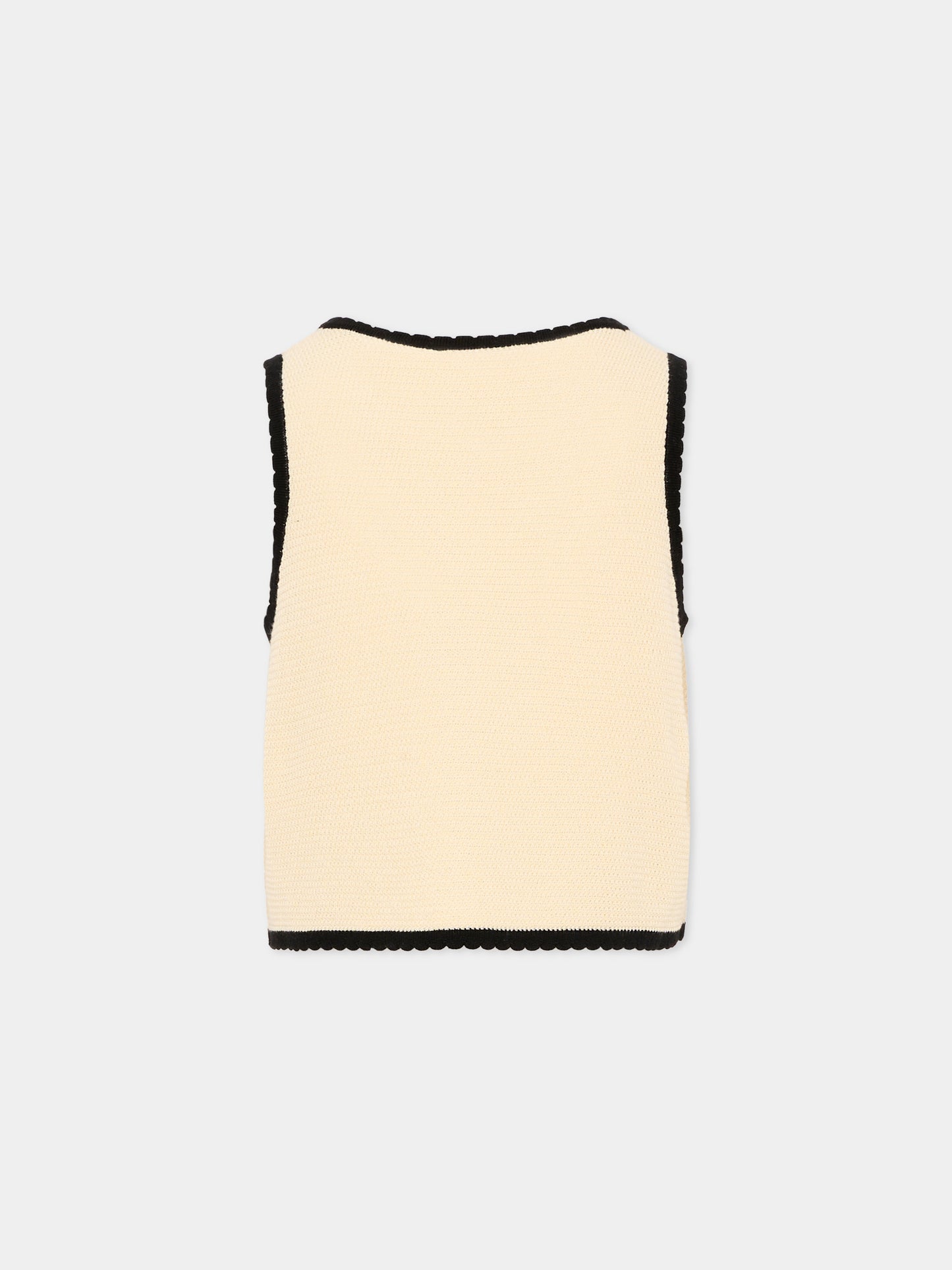Top beige per bambina con fiore,Marni Kids,M01737 M00WZ 0M115