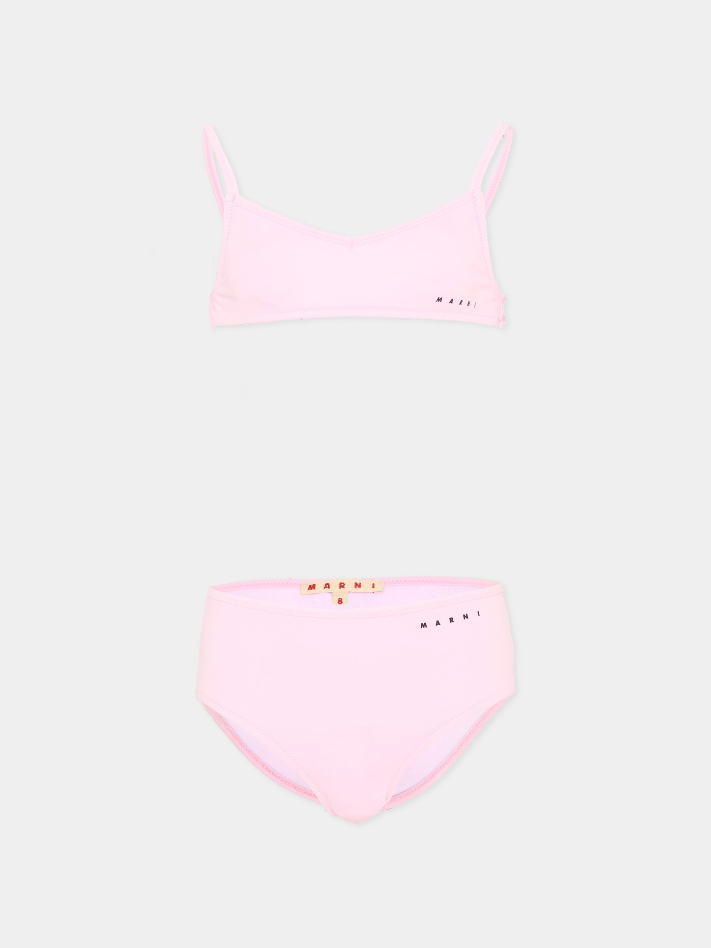 Slip e bikini rosa per bambina con logo,Marni Kids,M01759 M00M2 0M351