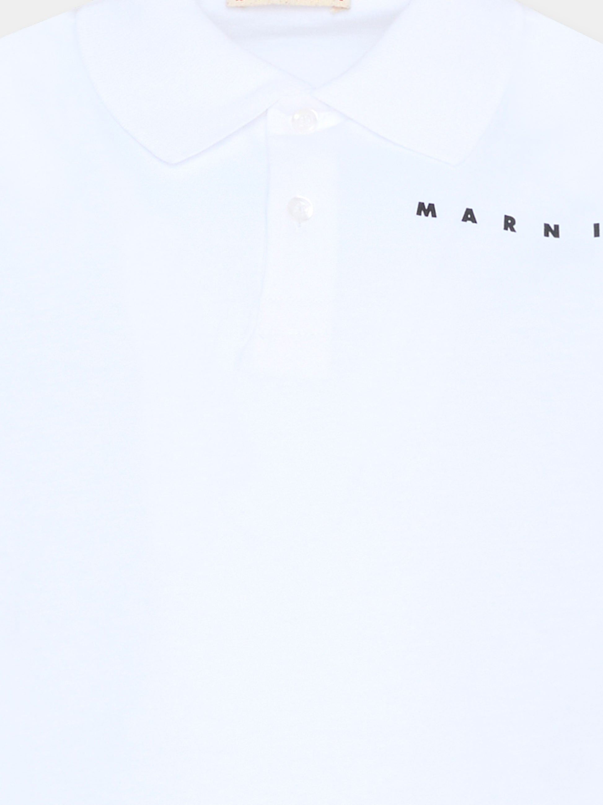Polo bianca per bambini con logo,Marni Kids,M01770 M00RF 0M100