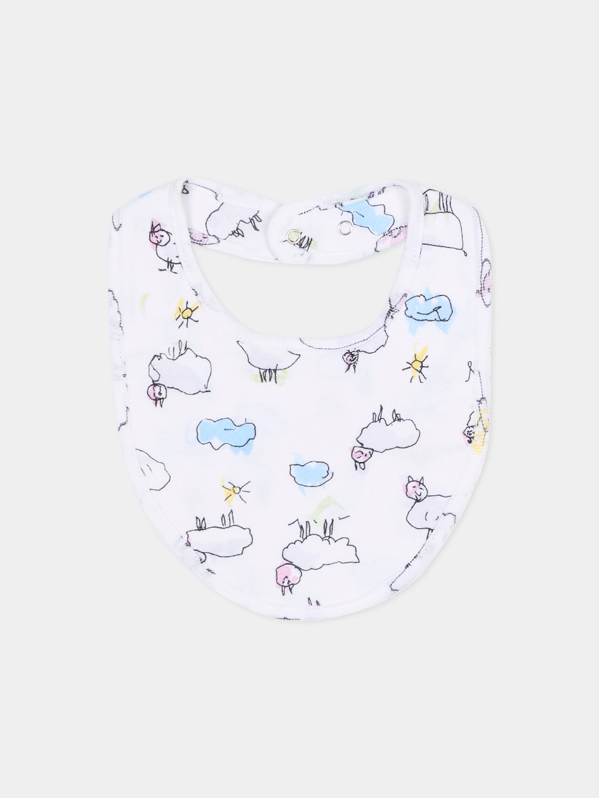 Set tutina bianca per neonati con disegni,Marni Kids,M01783 M00X9 0M100