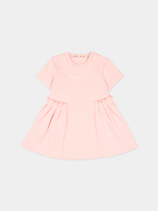 Vestito rosa per neonata con logo,Marni Kids,M01802 M00V0 0M351