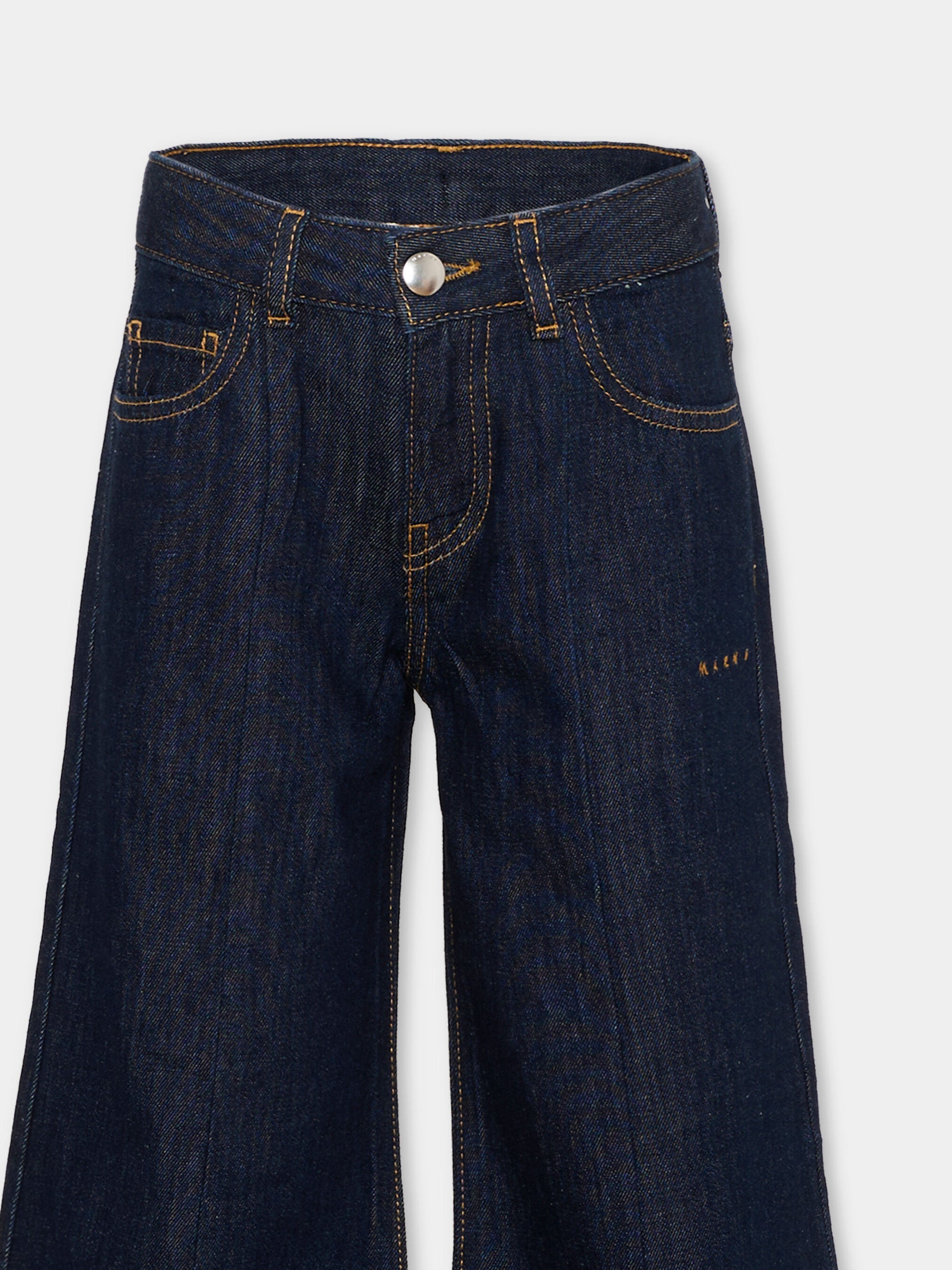 Jeans denim per bambina con logo,Marni Kids,M01808 M00WG 0M01