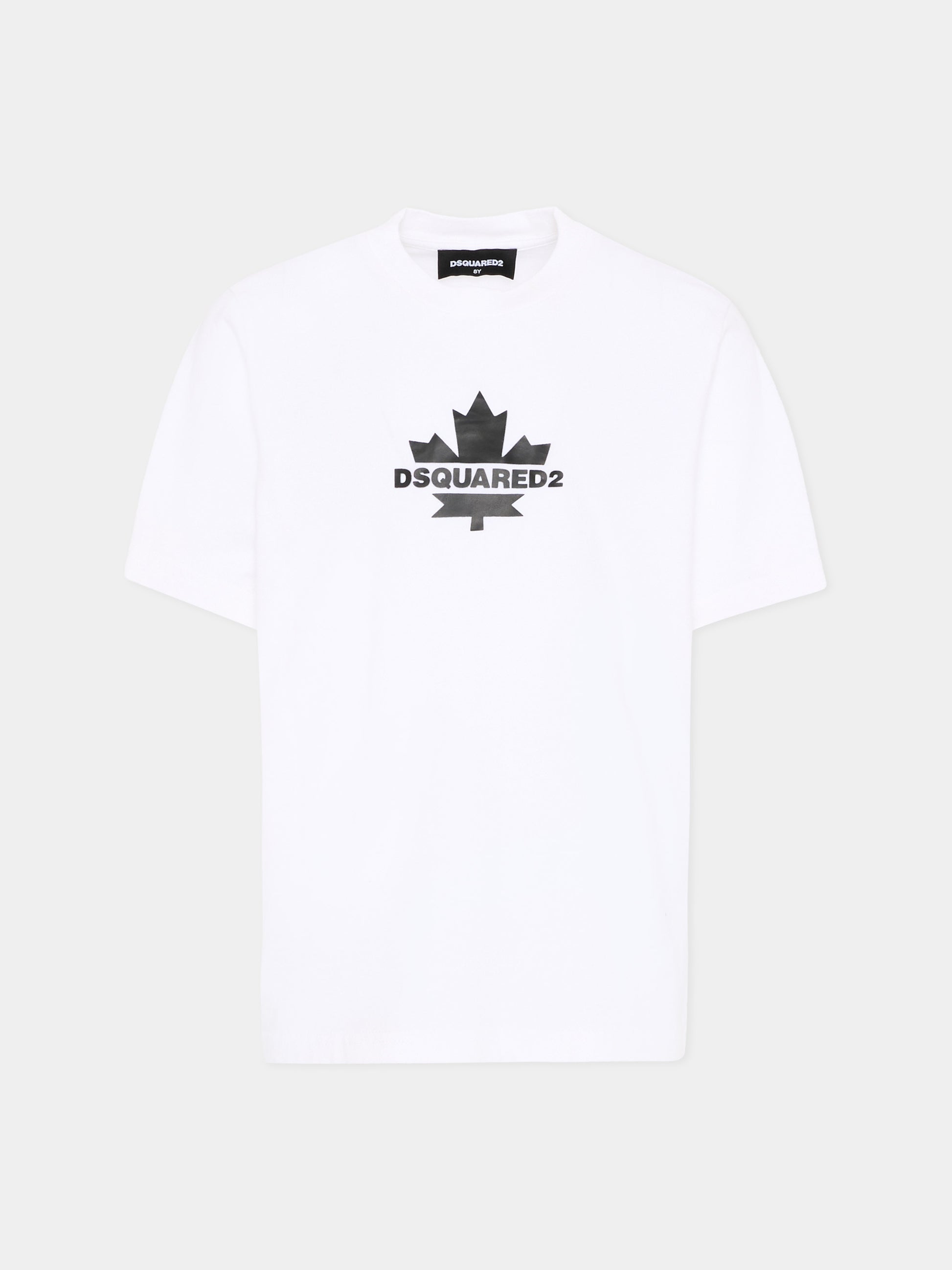 T-Shirt bianca per bambini con logo,Dsquared2,DQ2743 D0AC7 DQ100