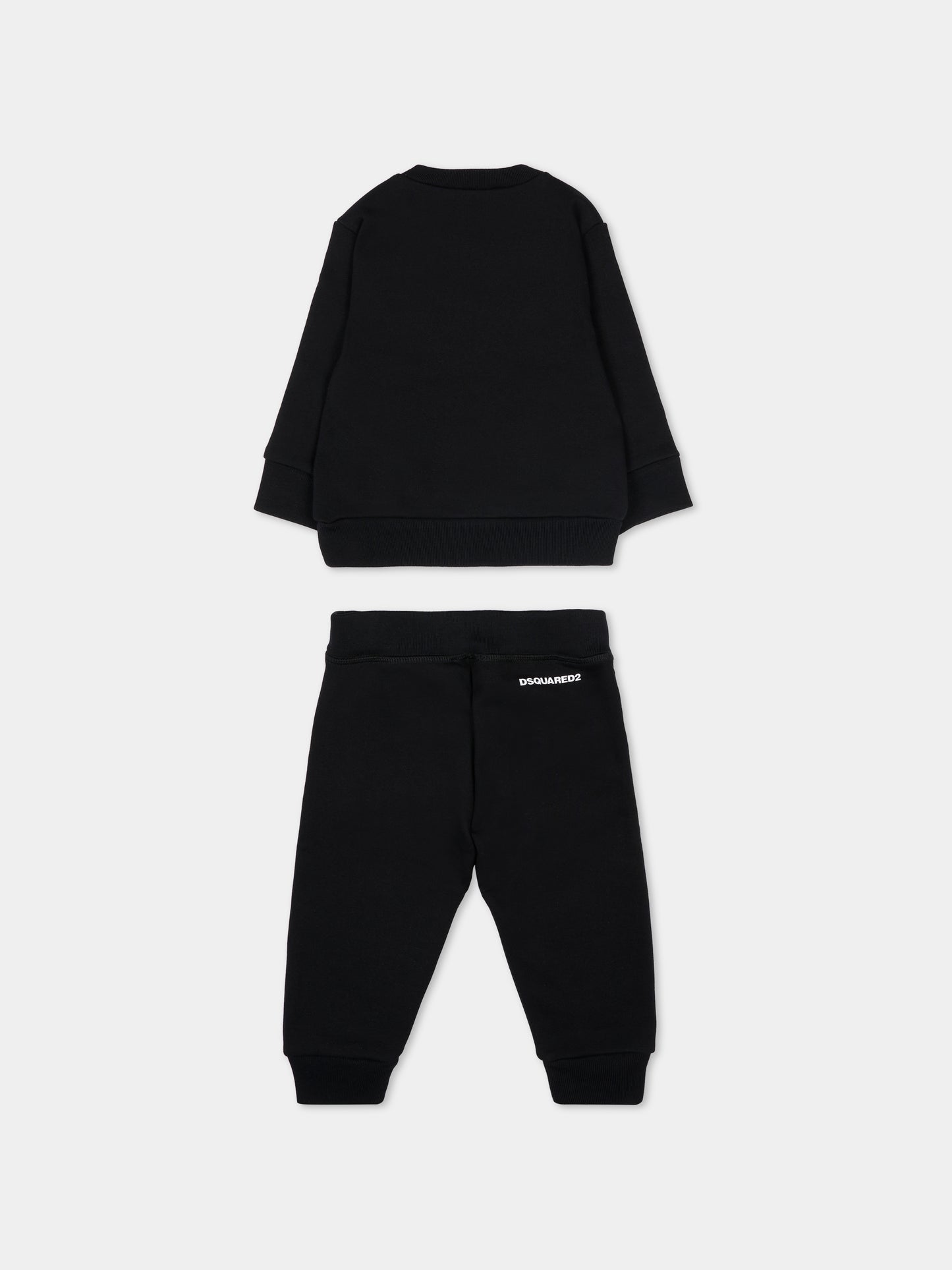 Completo nero per neonato con logo,Dsquared2,DQ3146 D0094 DQ900