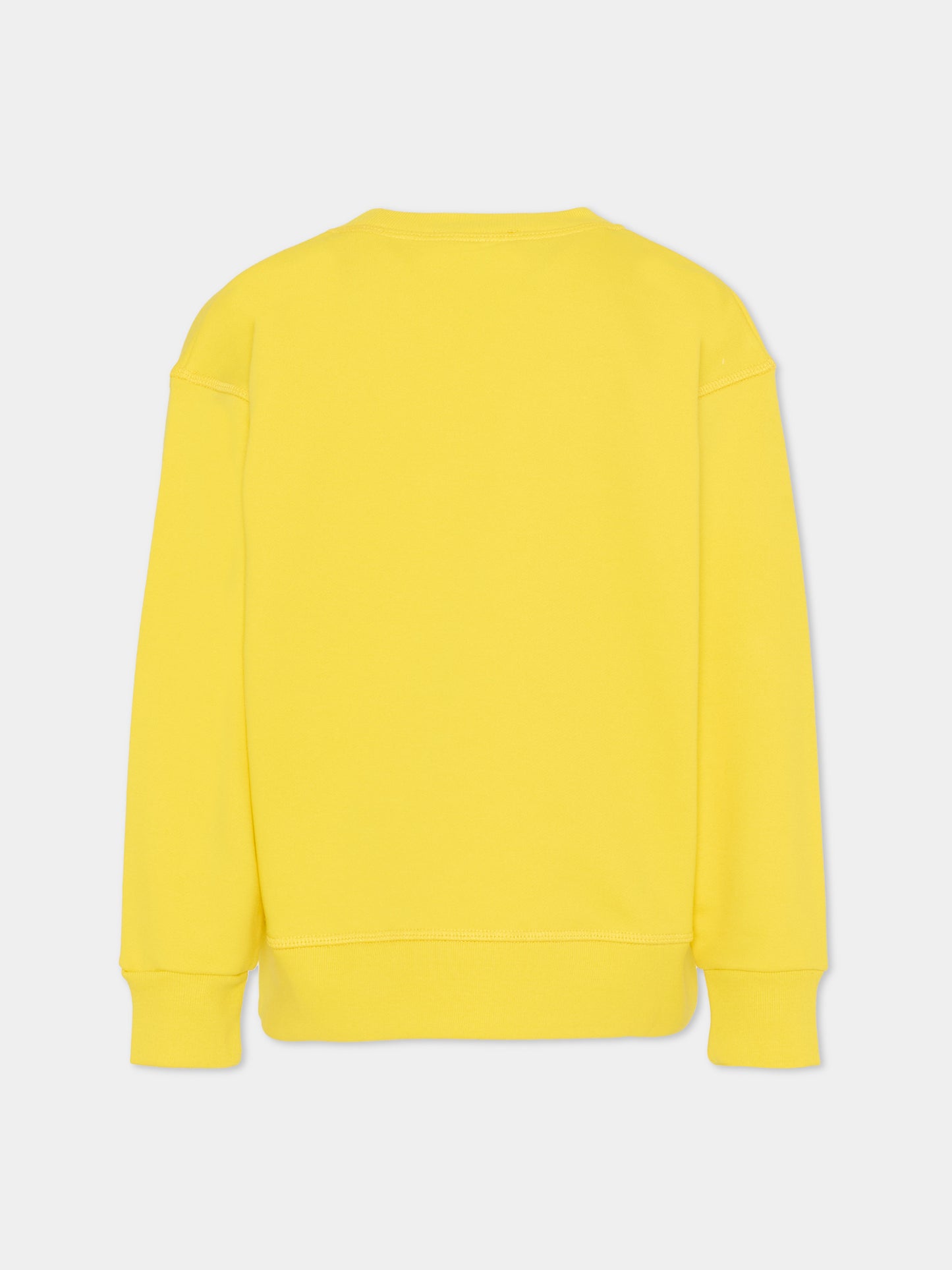 Felpa gialla per bambino con logo,Dsquared2,DQ3182 D0094 DQ220
