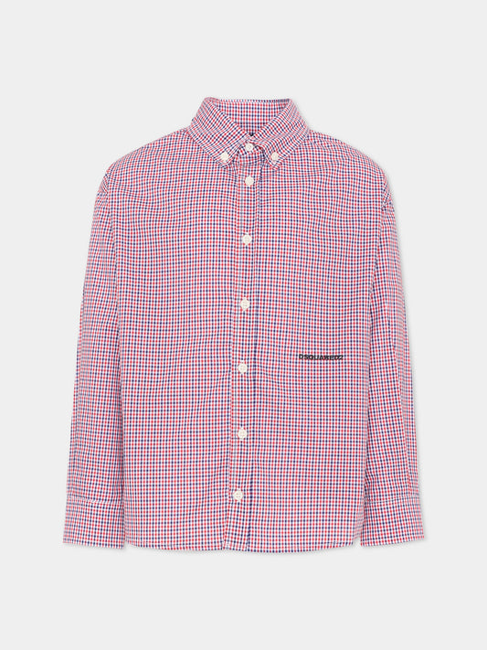 Camicia multicolor per bambino a quadretti,Dsquared2,DQ3227 D0AG3 DQ401