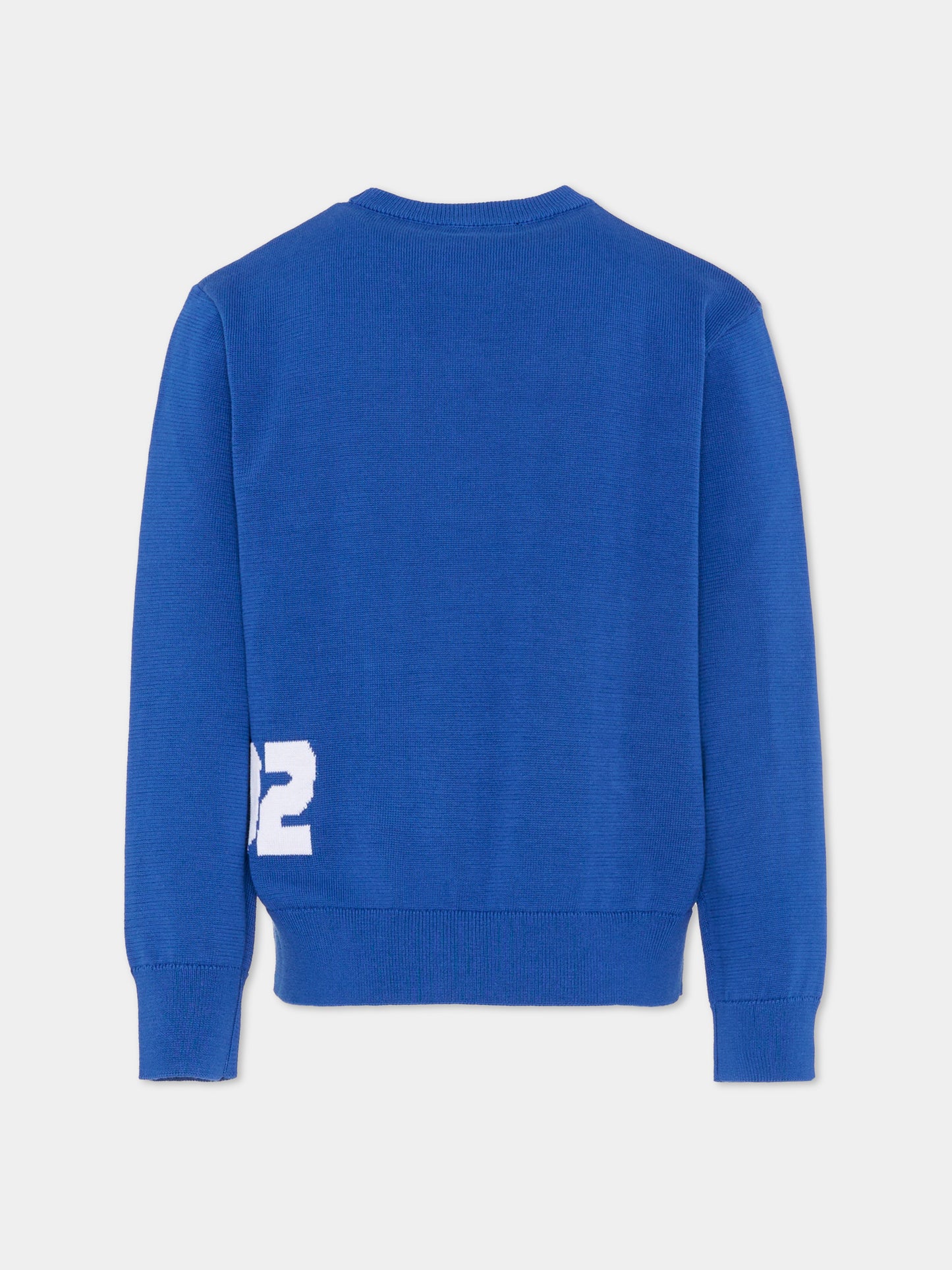 Maglione blu per bambino con logo,Dsquared2,DQ3242 D0ACT DQ865