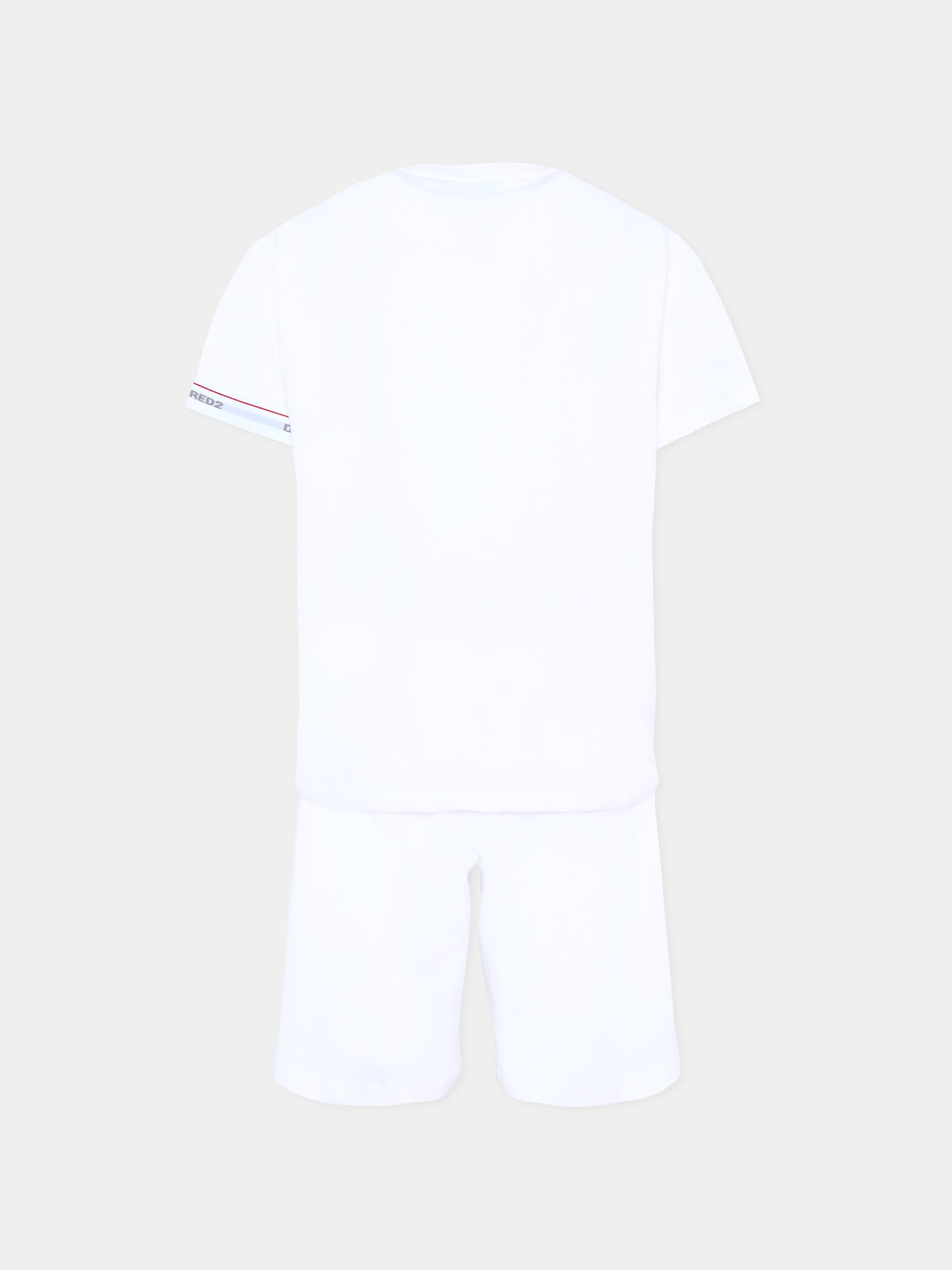 Pigiama bianco per bambino con logo,Dsquared2,DQ3245 D008J DQ100