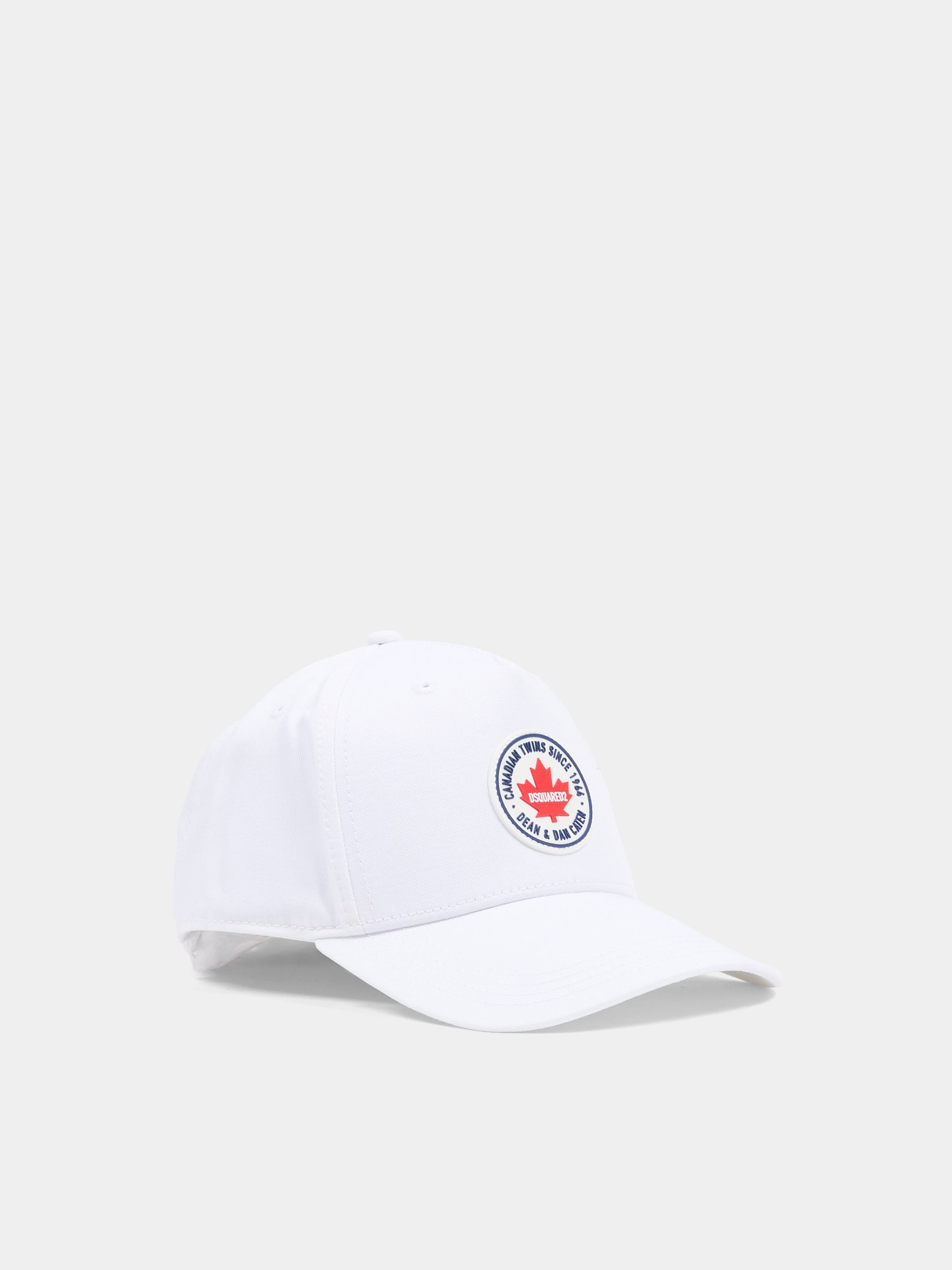 Cappello bianco per bambino con logo,Dsquared2,DQ3253 D00YT DQ100