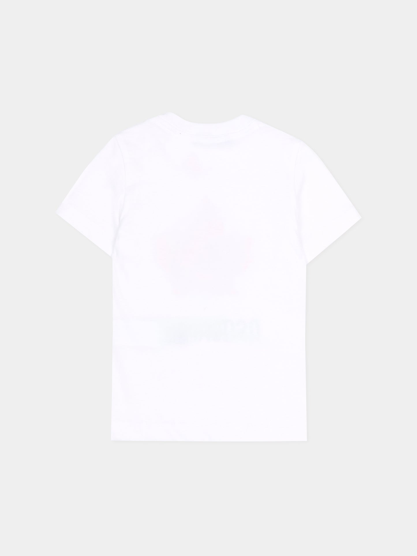 T-shirt bianca per neonato con logo e foglia d'acero,Dsquared2,DQ3278 D00XM DQ100