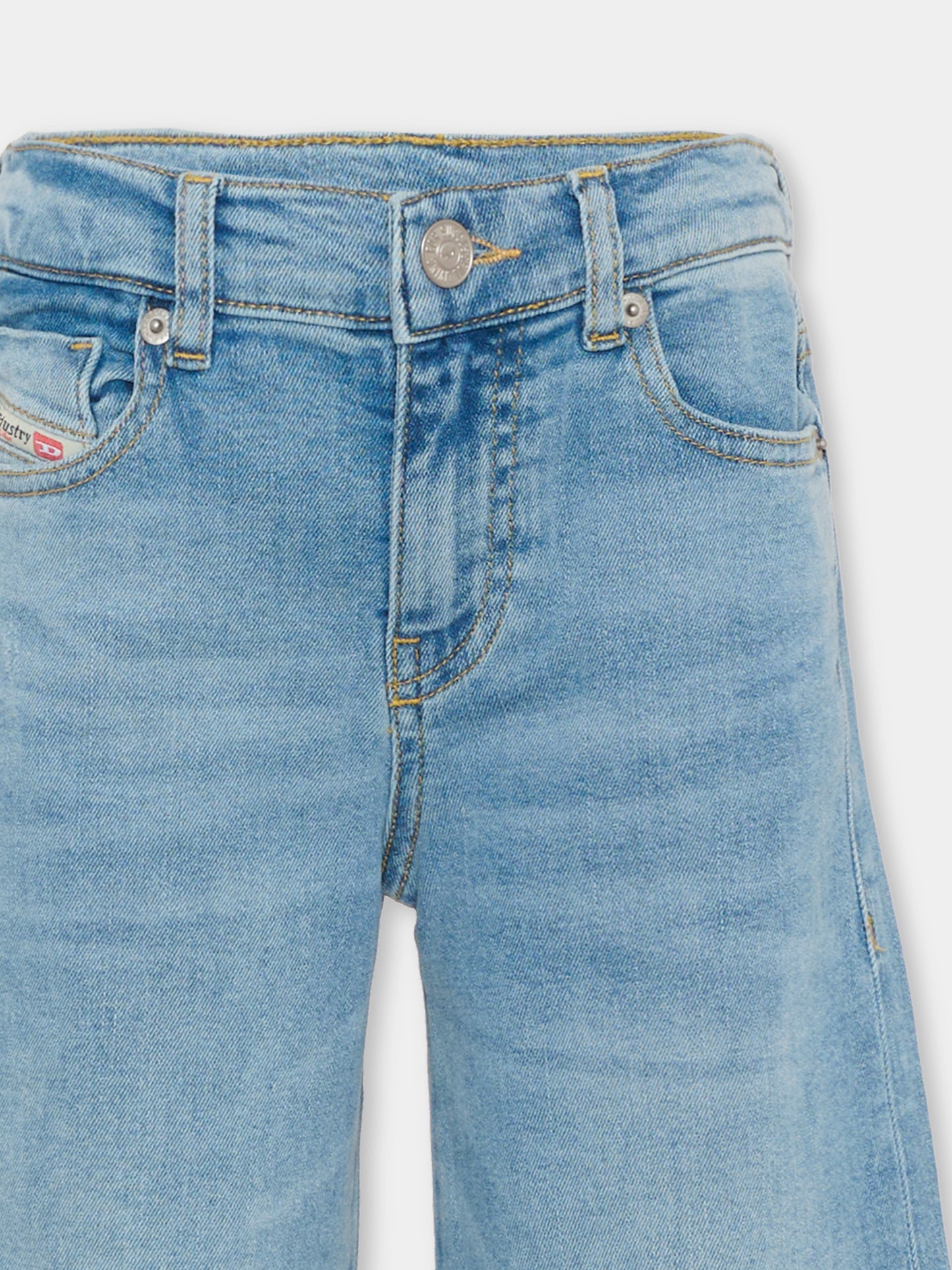 Jeans blu per bambino con patch logato,Diesel,J00816 KXBSX K01