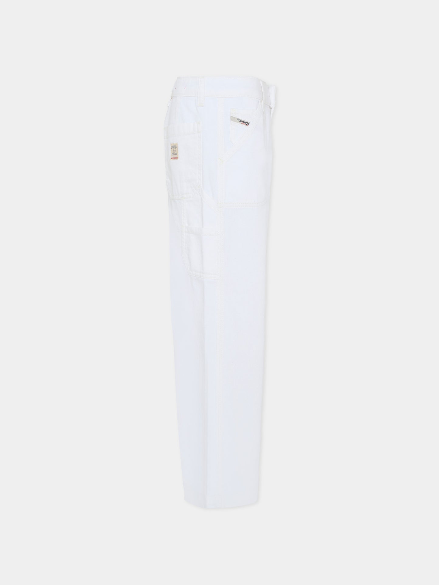 Jeans bianchi per bambino con logo,Diesel,J02361 KXBRZ K141