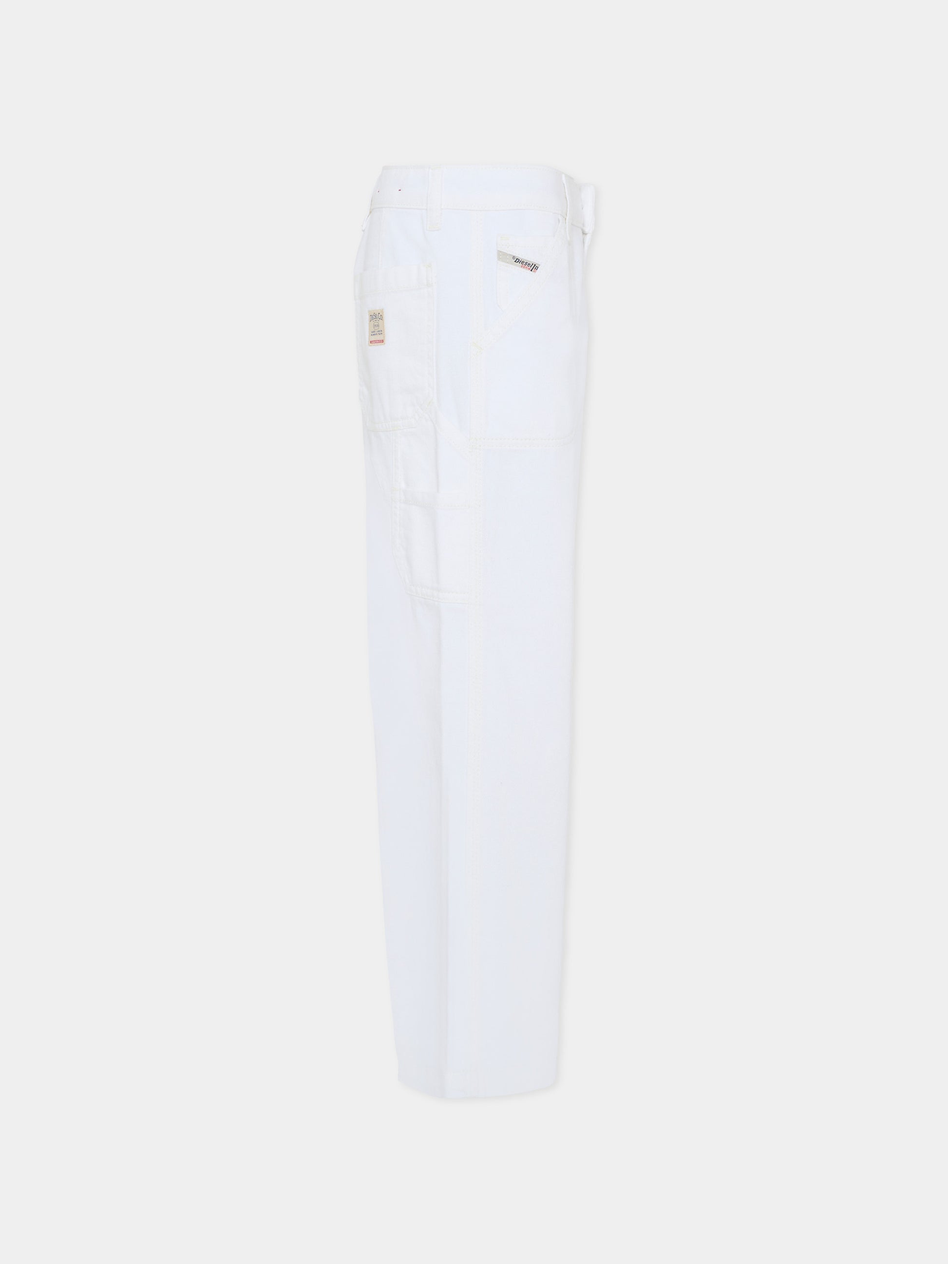 Jeans bianchi per bambino con logo,Diesel,J02361 KXBRZ K141