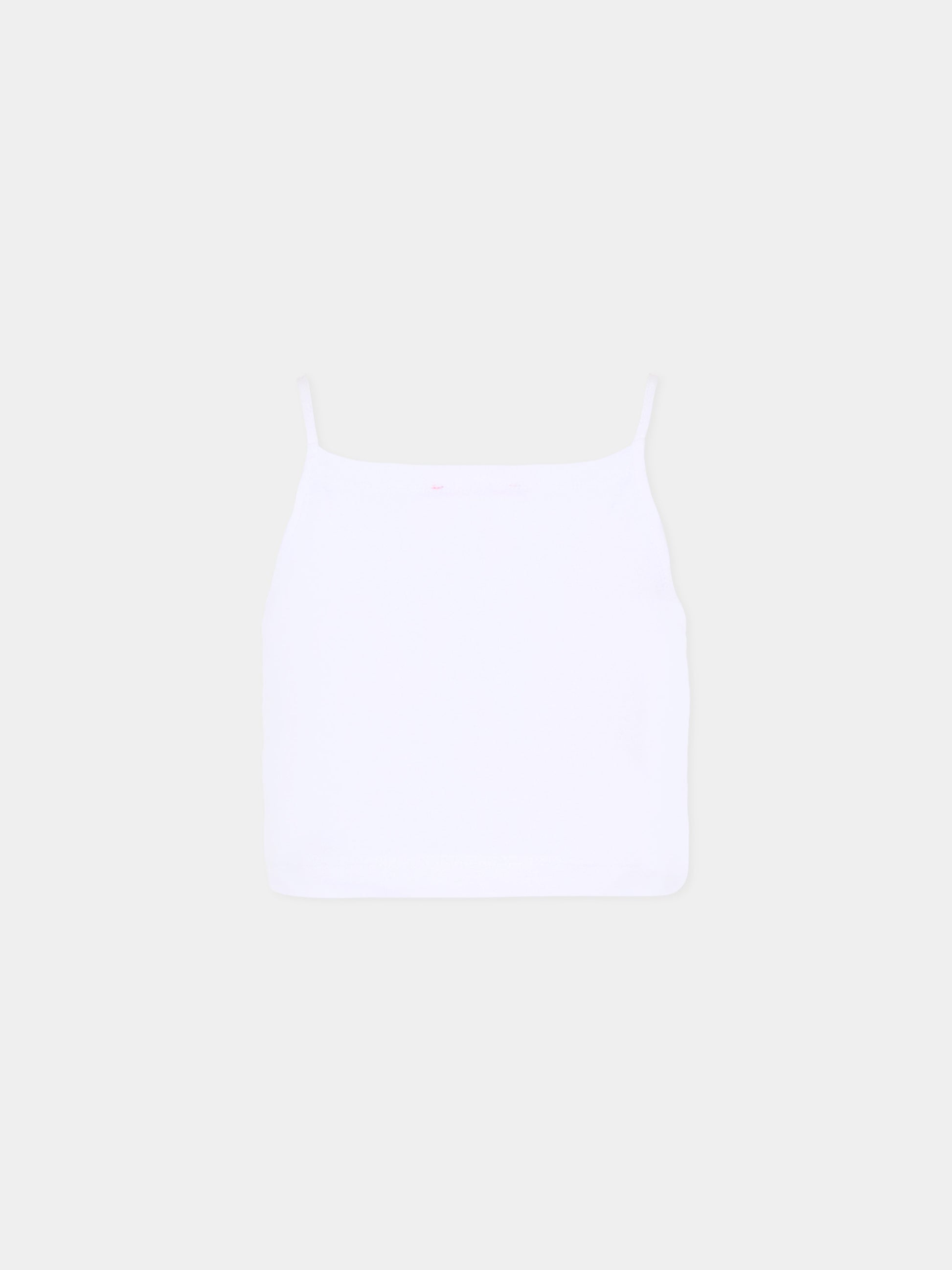 Top bianco per bambina con logo,Diesel,J02584 0GRAI K100