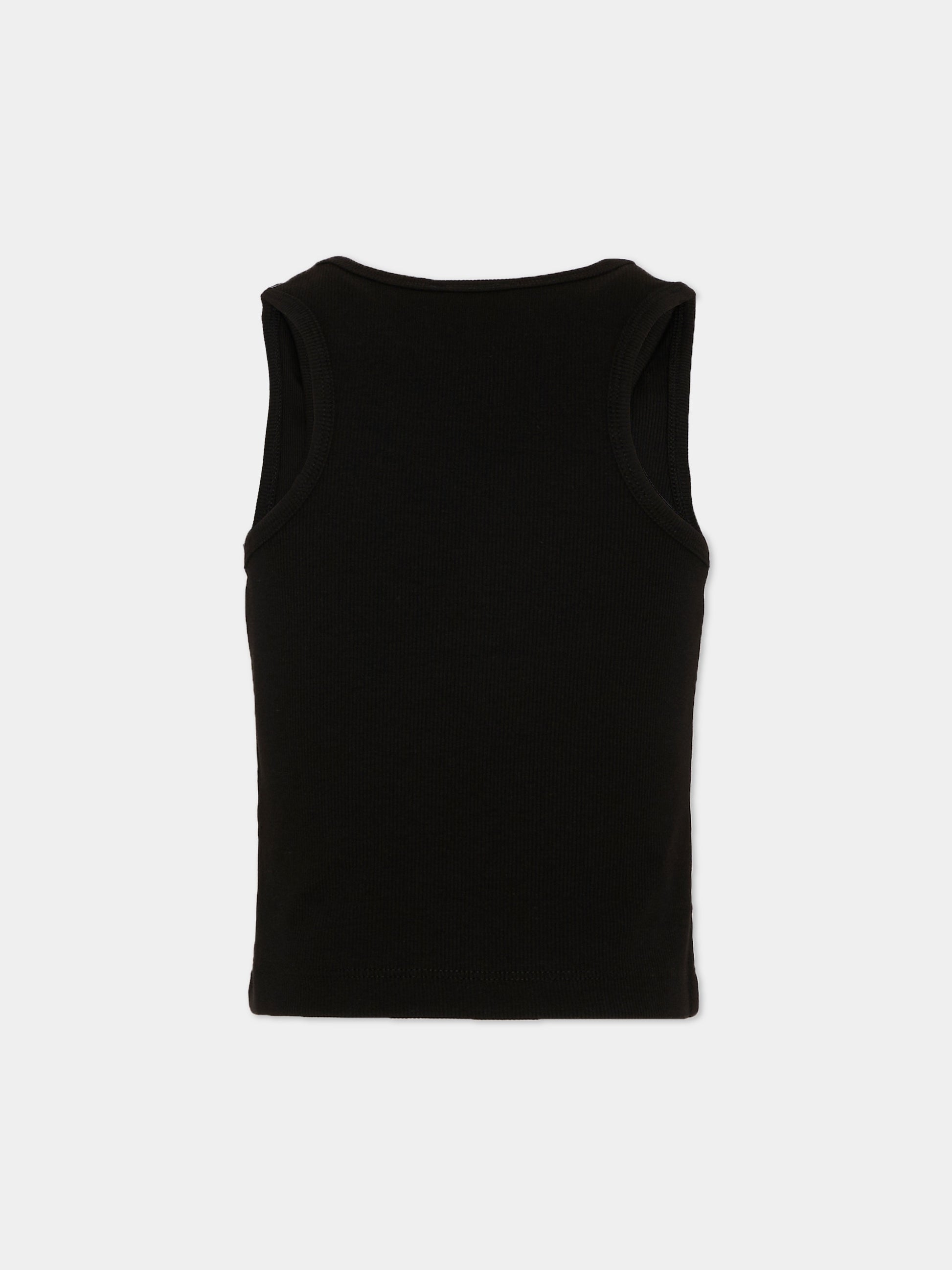 Canotta nera per bambina con logo,Diesel,J02594 KYAZY K900