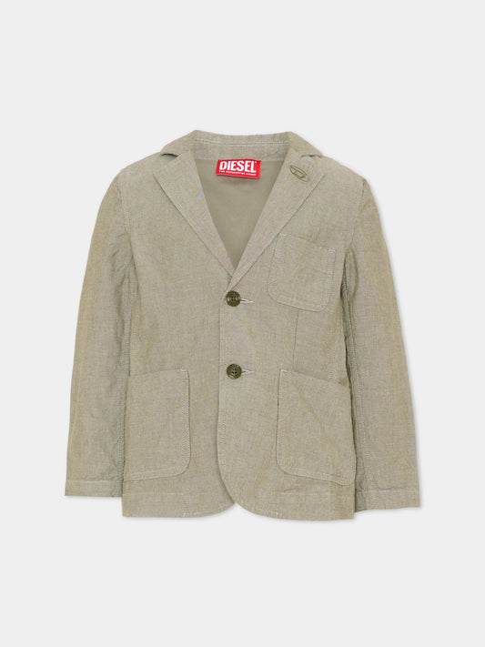 Giacche verde per bambino con logo,Diesel,J02644 KXBSN K511