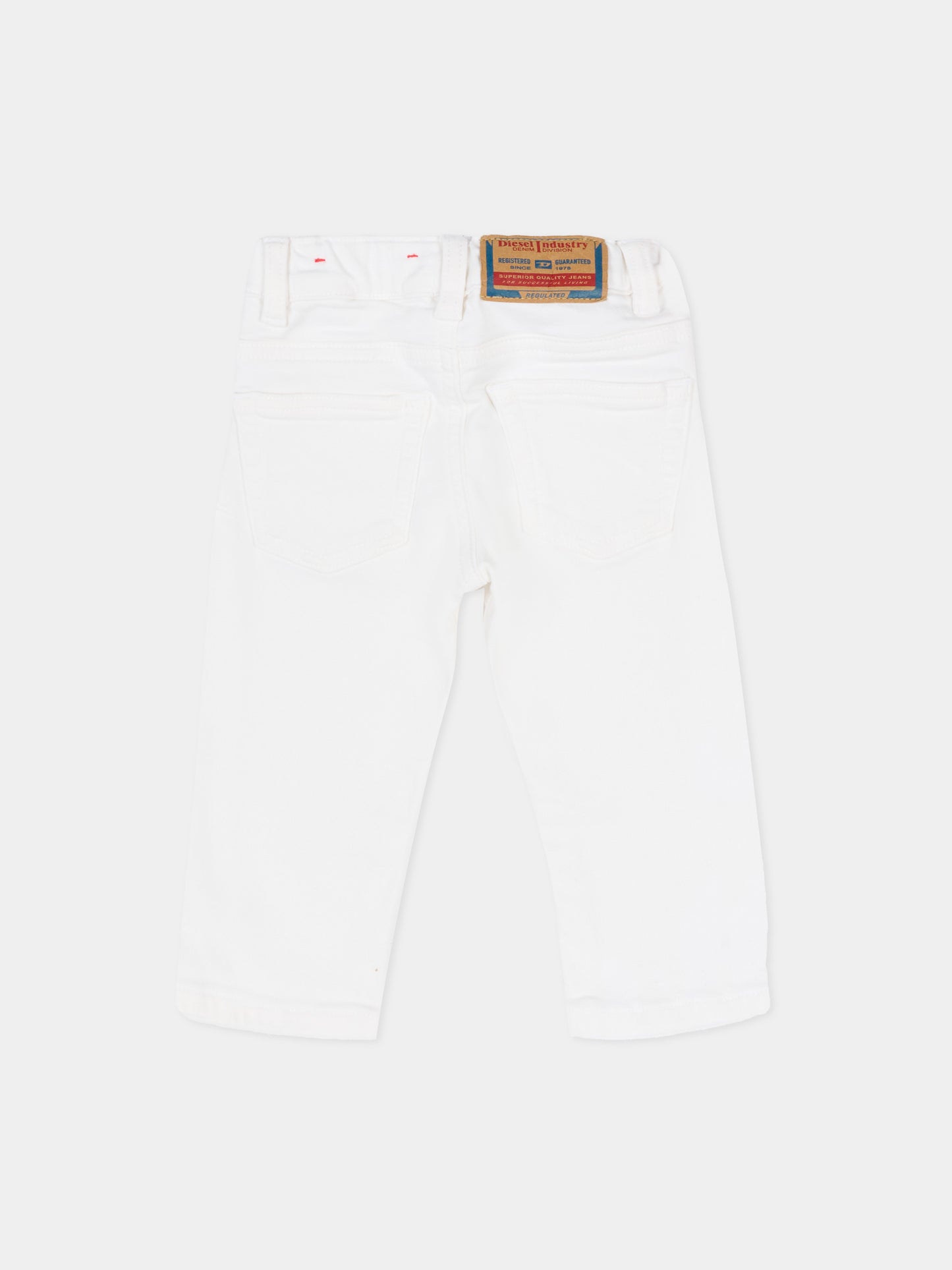 Jeans bianchi per neonati con logo,Diesel,K00312 KXBR6 K100