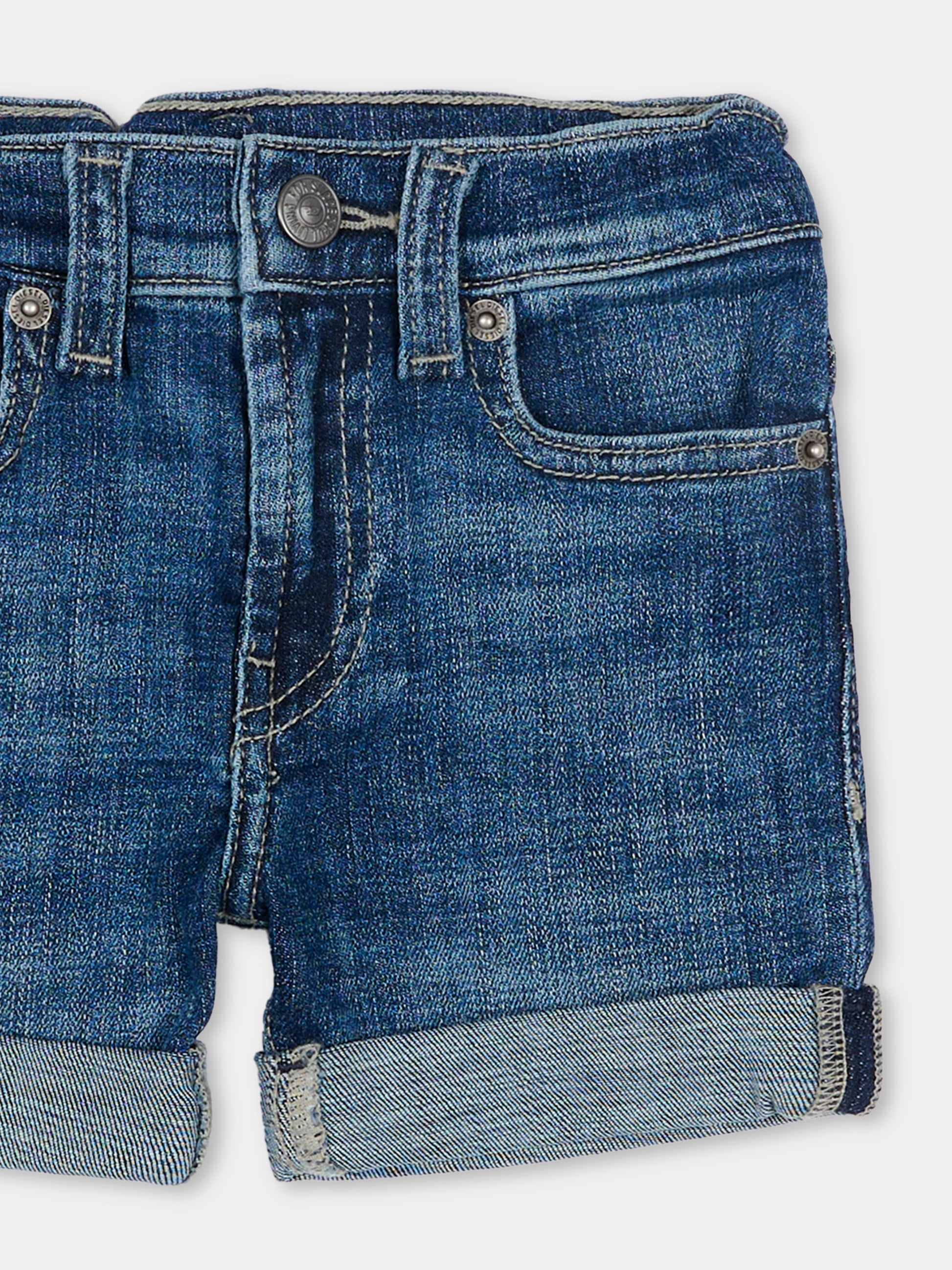 Shorts denim per neonati con logo,Diesel,K00361 KXBSC K01