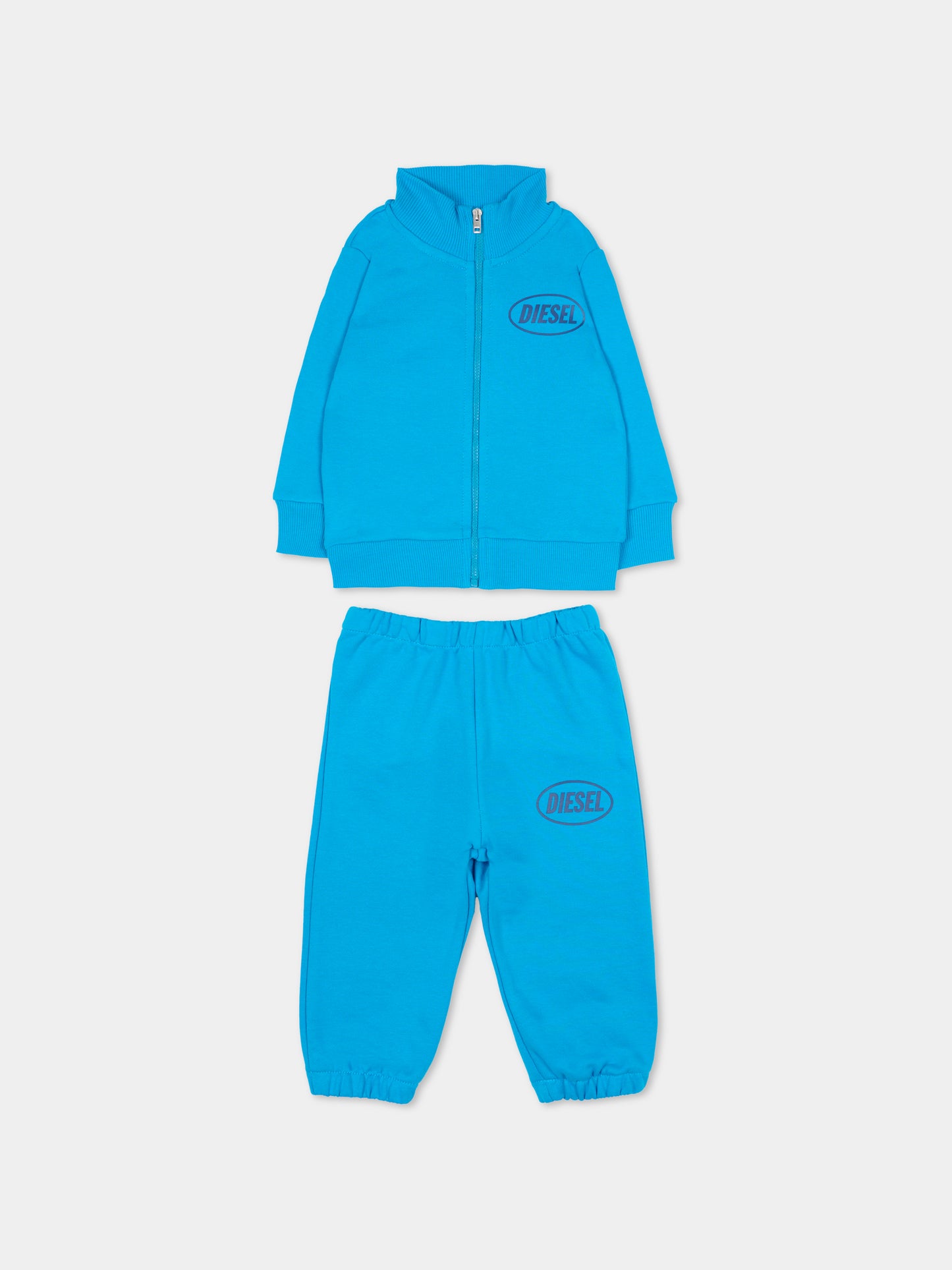 Completo azzurro per neonati con logo,Diesel,K00804 KYAVF K824