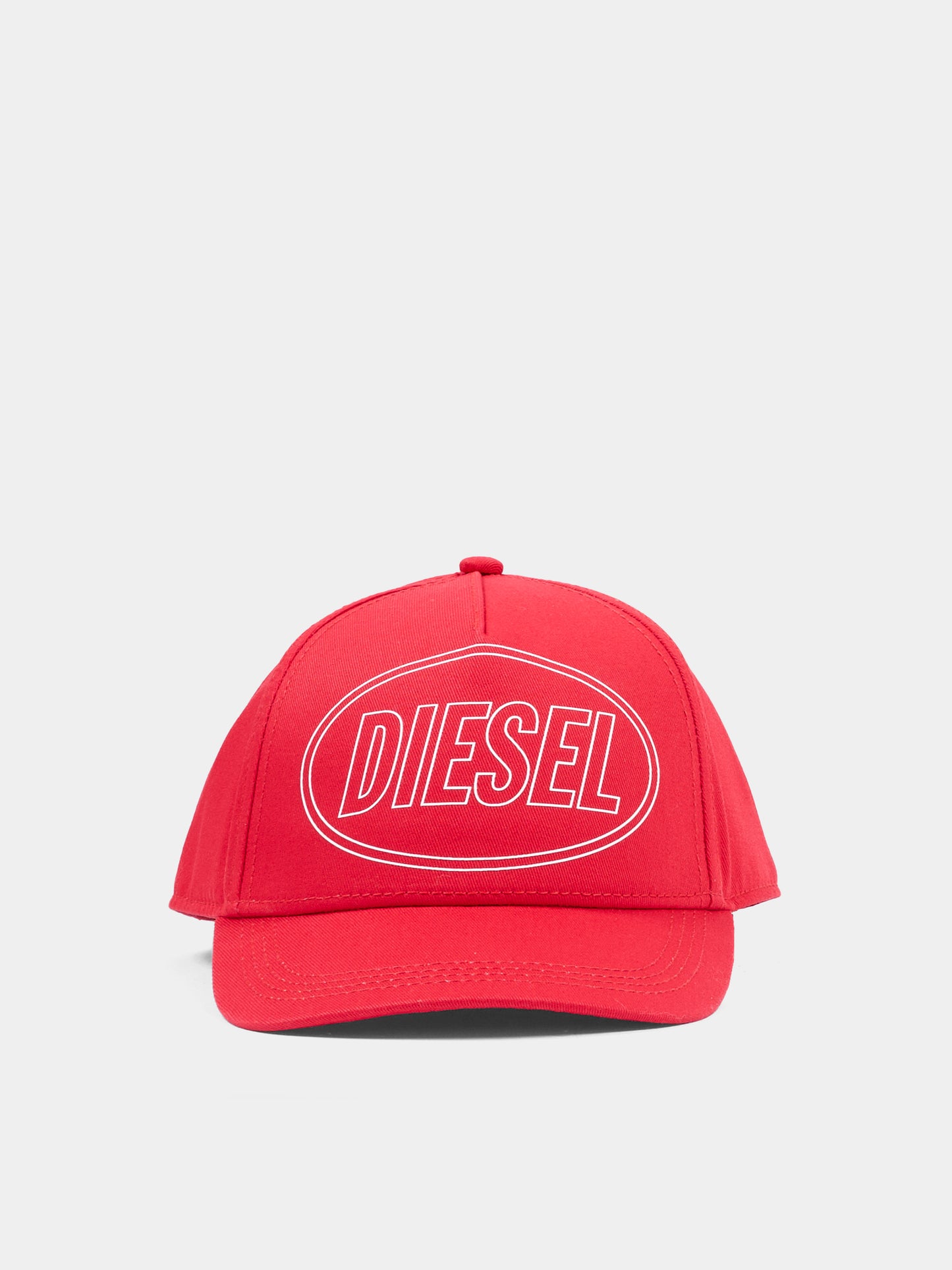 Cappello rosso per bambino con logo,Diesel,J02707 KXA77 K405