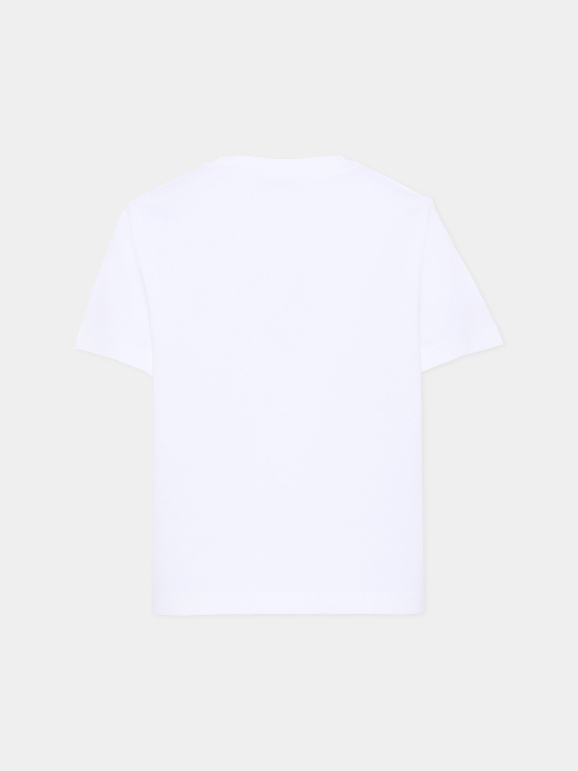 T-shirt bianca per bambini con orsetto Thomas,Burberry Kids,8117538 A1464