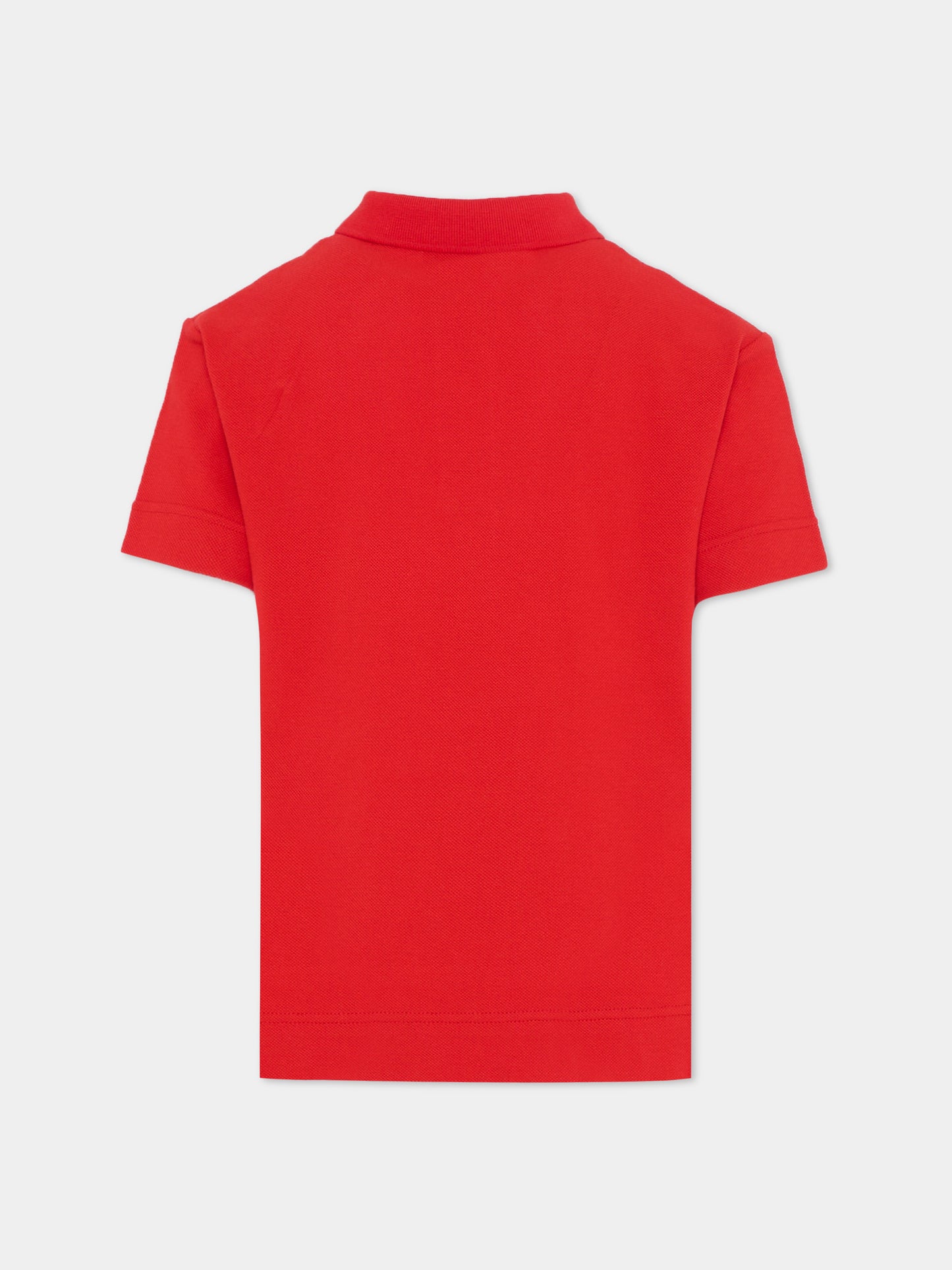 Polo rossa per bambino con cavaliere equestre,Burberry Kids,8117372 B7308