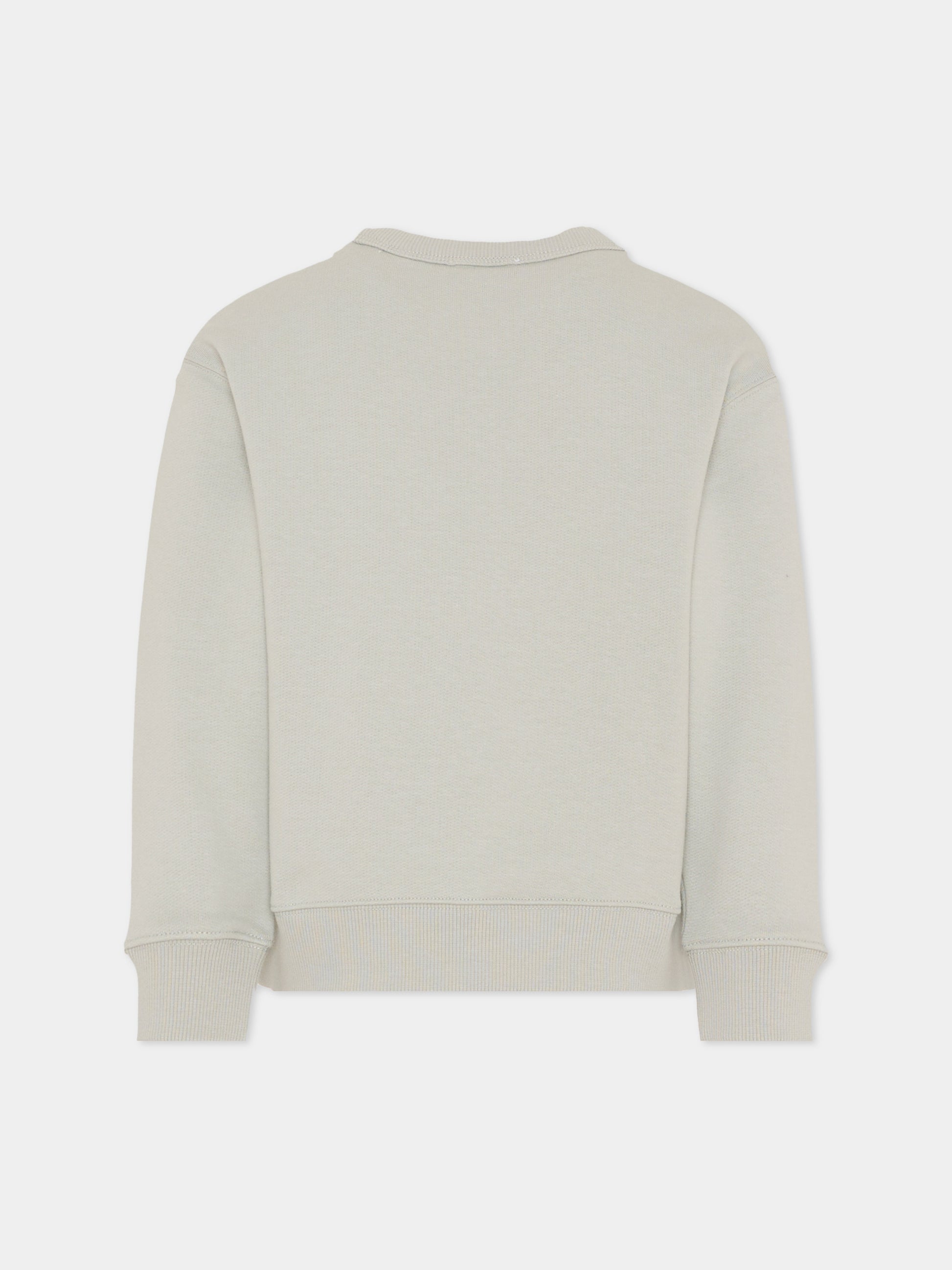 Felpa grigia per bambini con orsetto Thomas,Burberry Kids,8119407 C4364