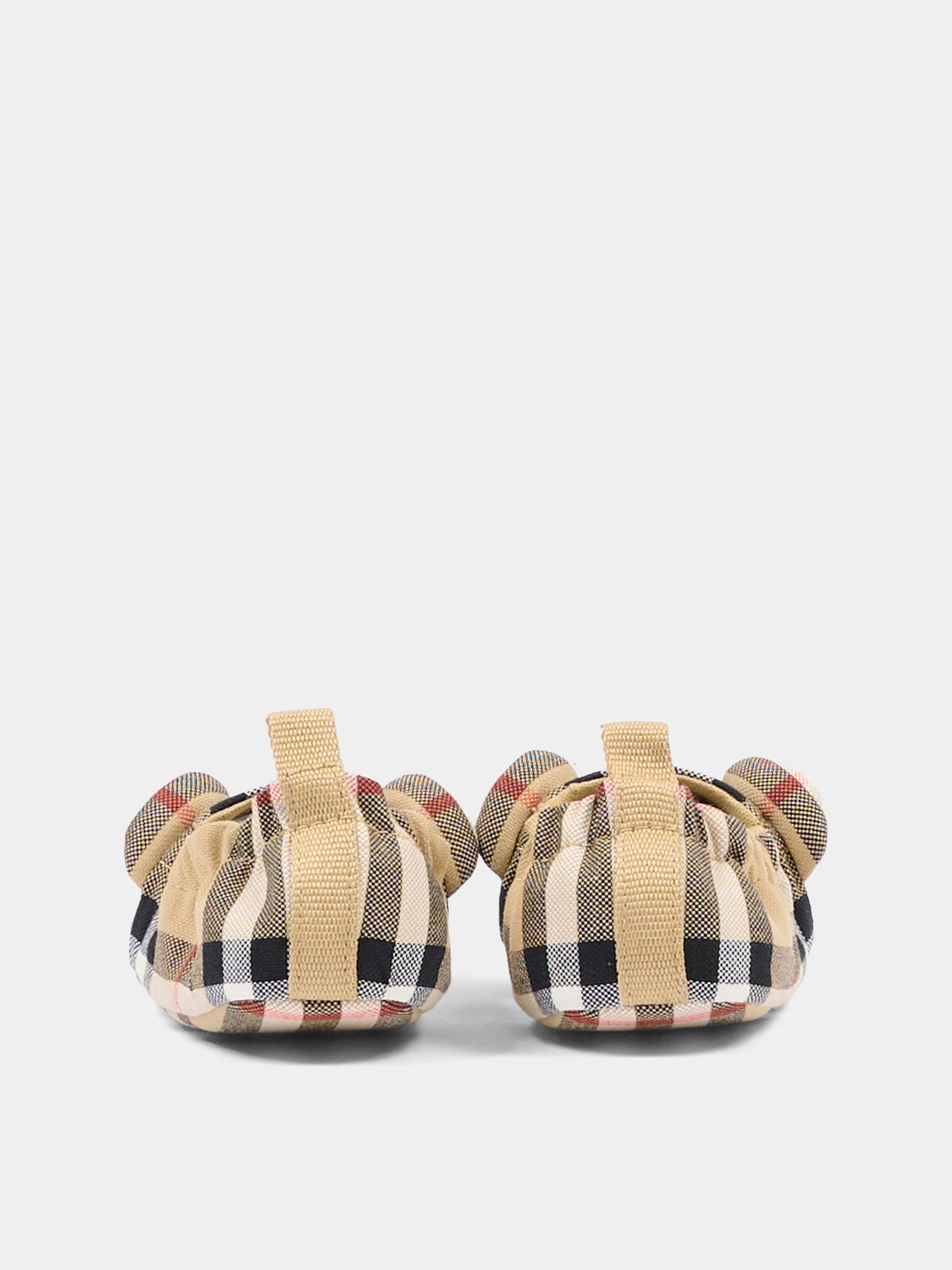 Ballerine beige per neonata con check vintage,Burberry Kids,8118228 B9368