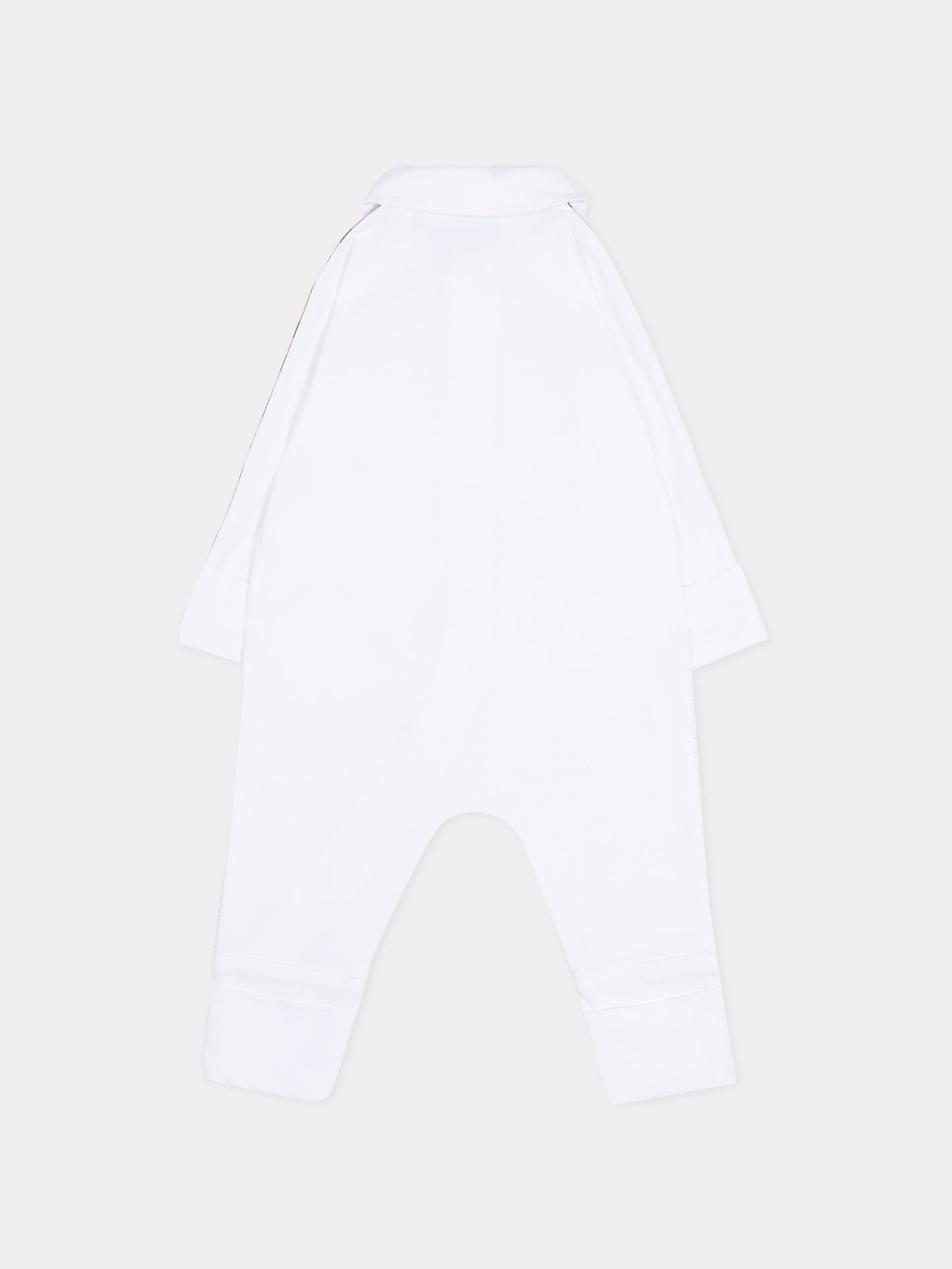 Ensemble de grenouillère blanc pour Bébés à carreaux vintage