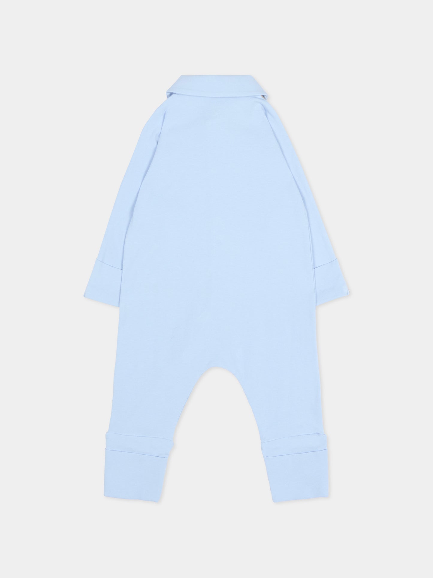Ensemble en bleu ciel pour Bébé Garçon avec motif à carreaux vintage