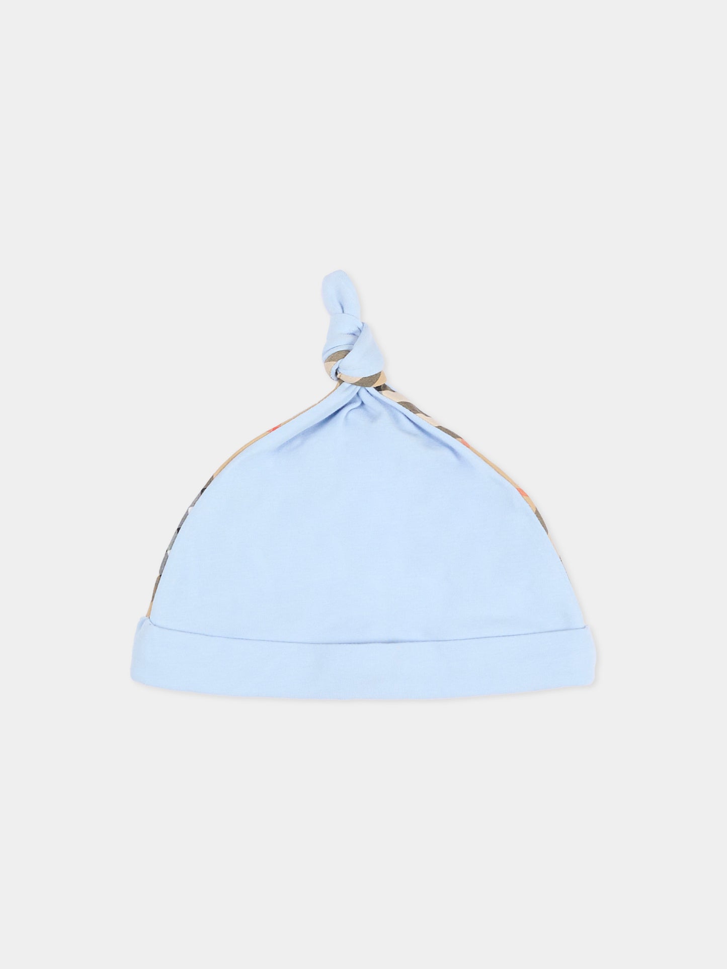 Ensemble en bleu ciel pour Bébé Garçon avec motif à carreaux vintage