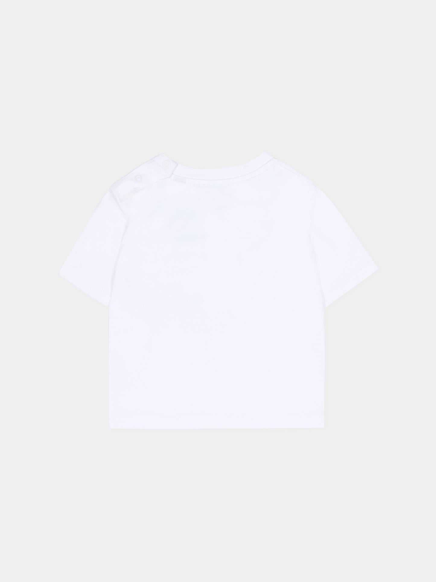 T-shirt bianca per neonati con orsetto Thomas,Burberry Kids,8121198 A1464