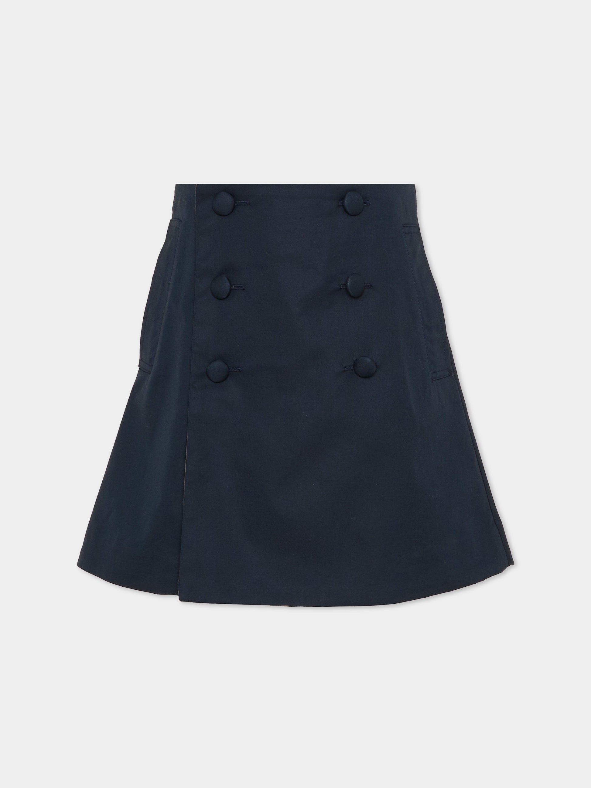 Gonna blu per bambina con bottoni,Burberry Kids,8117161 A1662