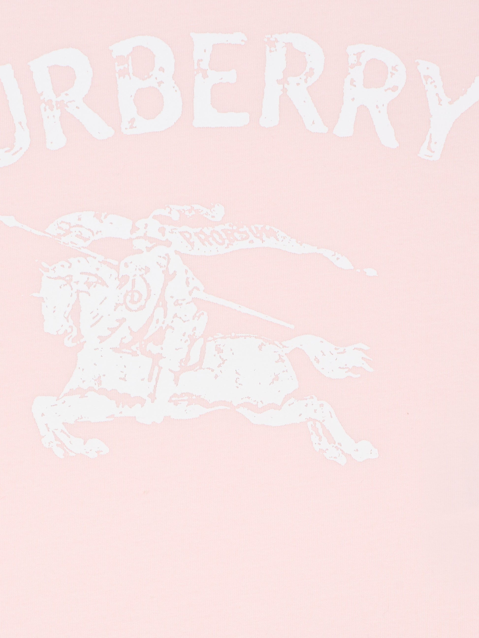 T-shirt rosa per neonata con cavaliere equestre,Burberry Kids,8121210 A1439