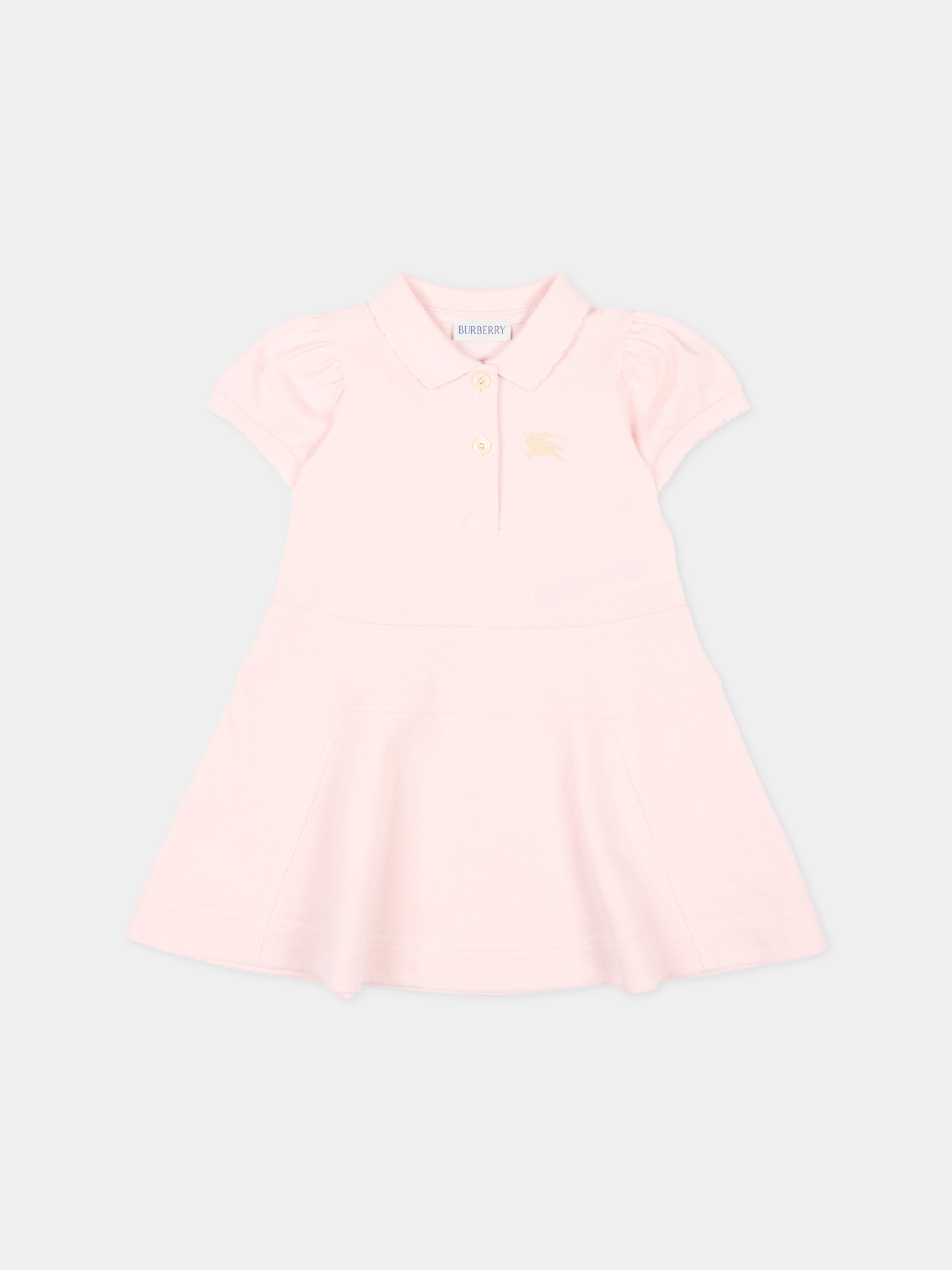 Vestito rosa polo per neonata,Burberry Kids,8121267 A1439