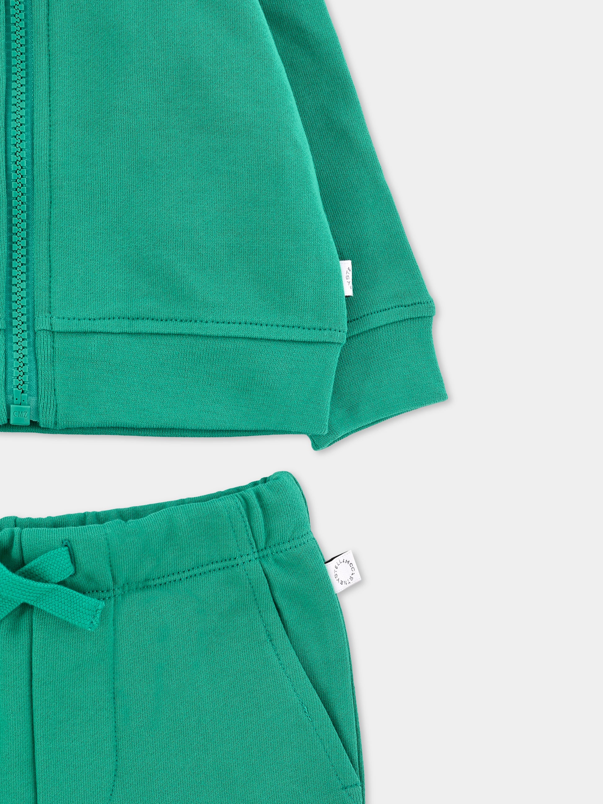 Completo verde per neonato con rana,Stella Mccartney Kids,TW3530 Z0499 752