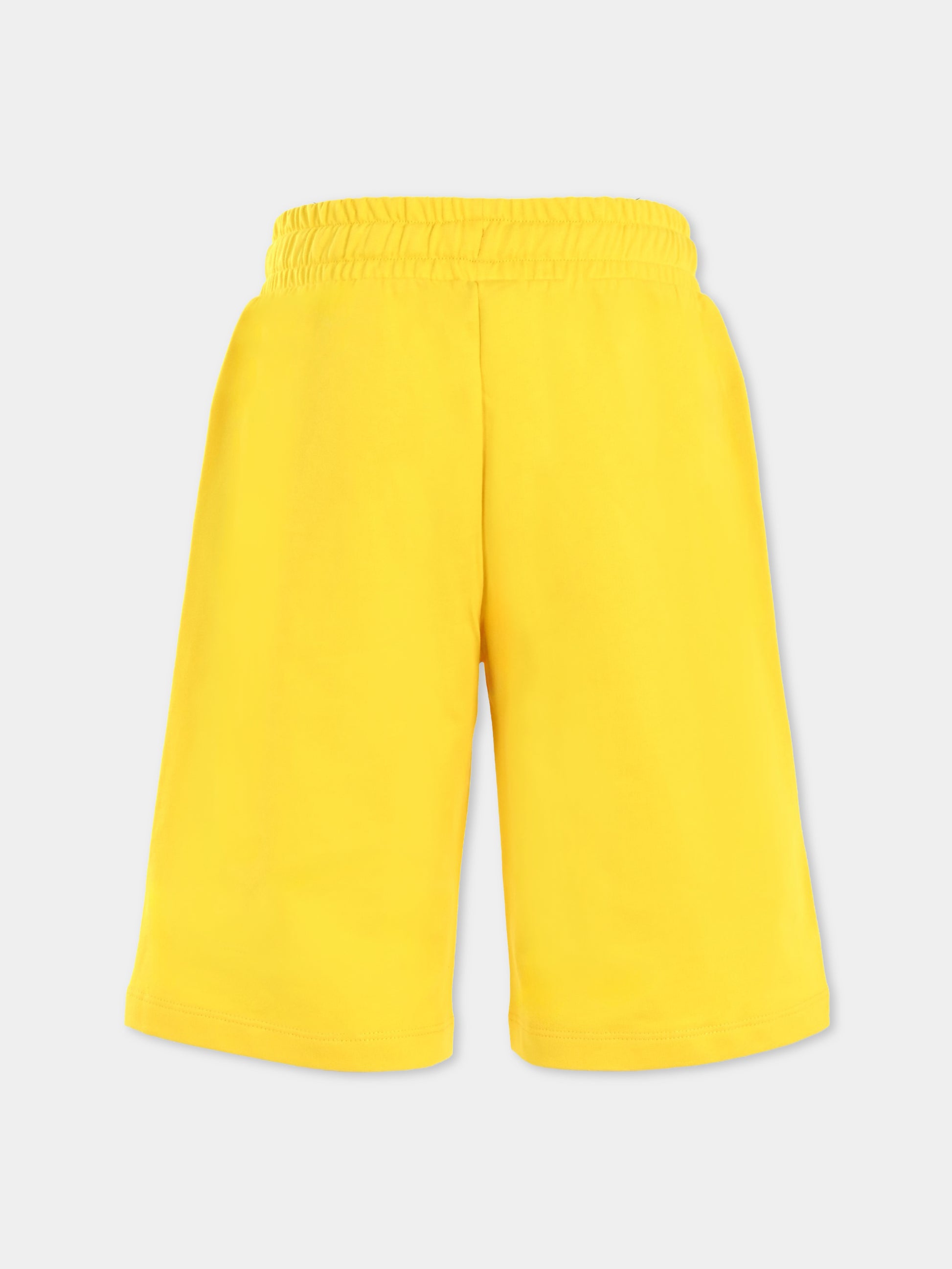 Shorts gialli per bambino con Teddy Bear,Moschino Kids,HUQ02A LCA19 50577
