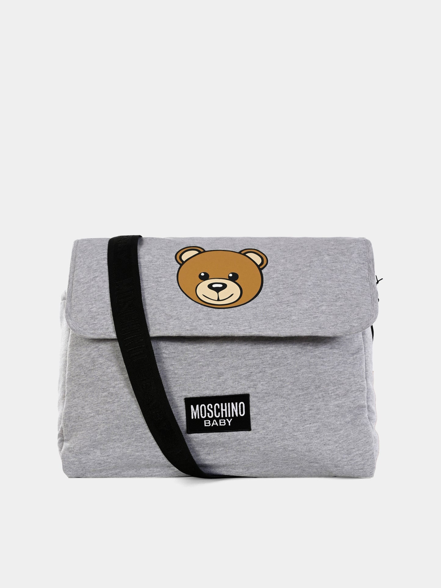 Borsa mamma grigia per neonato con Teddy Bear,Moschino Kids,MUX05B LCA19 60926