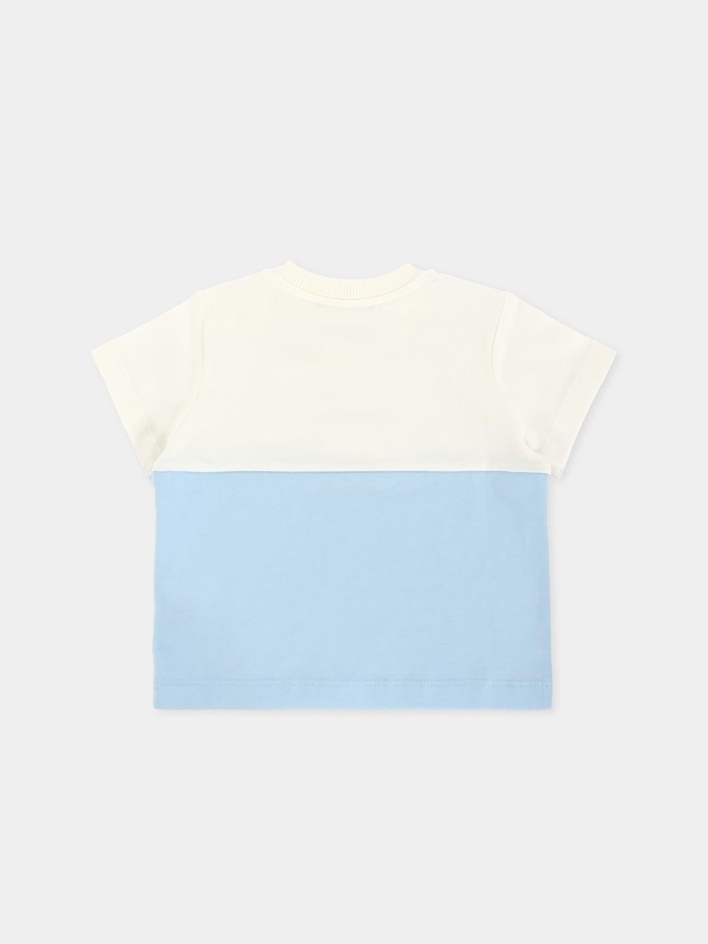 T-shirt celeste per neonato con Teddy Bear,Moschino Kids,MUY082 LAA27 40304