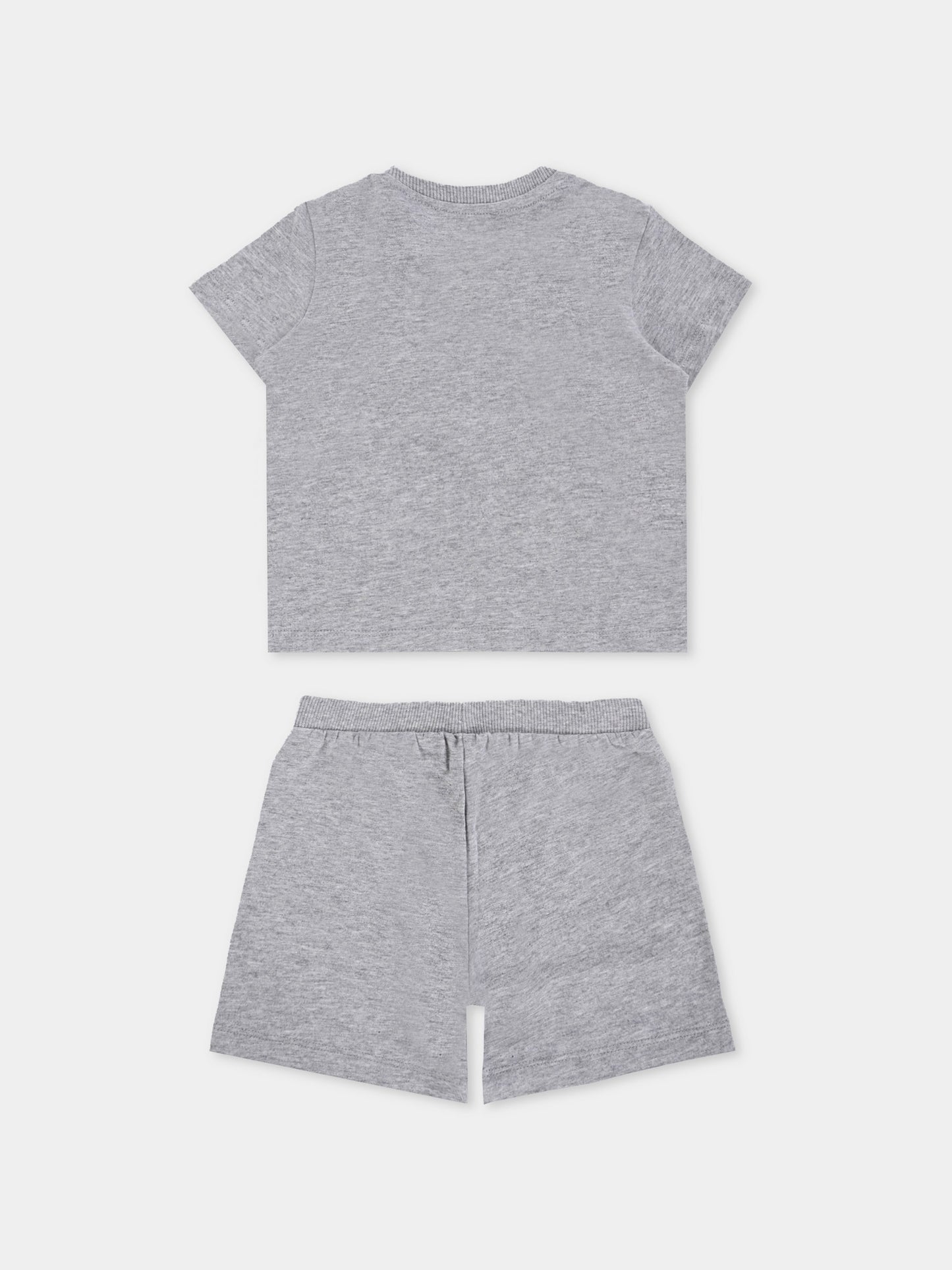 Completo grigio per neonati con Teddy Bear,Moschino Kids,MVG00M LAA02 60926