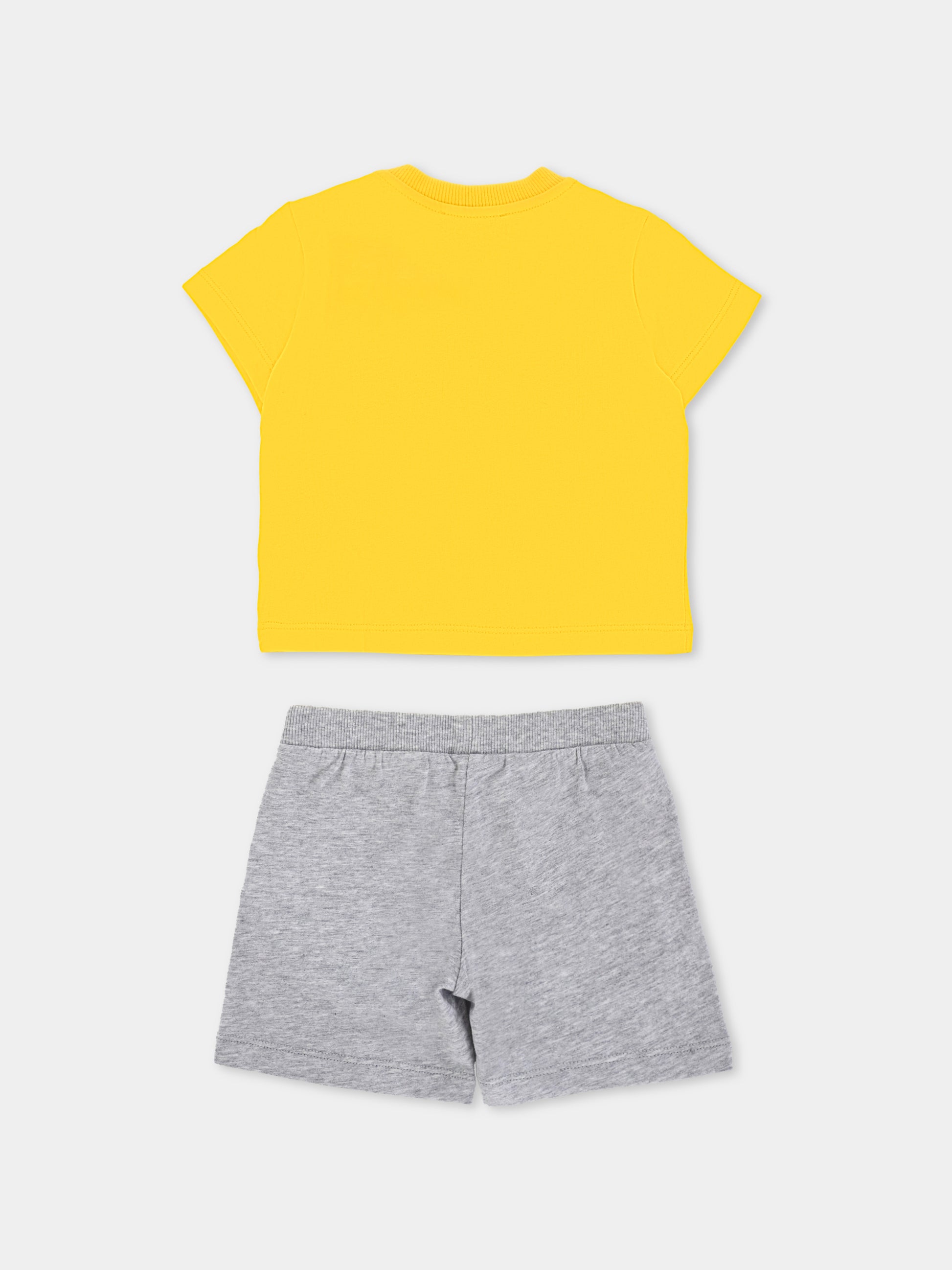 Completo giallo per neonato con Teddy Bears,Moschino Kids,MZG00M LAA03 83230