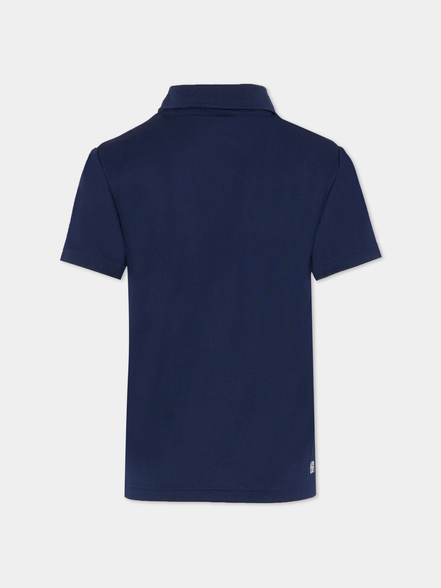 Polo blu per bambino con coccodrillo e logo,Lacoste,DJ8487 R26